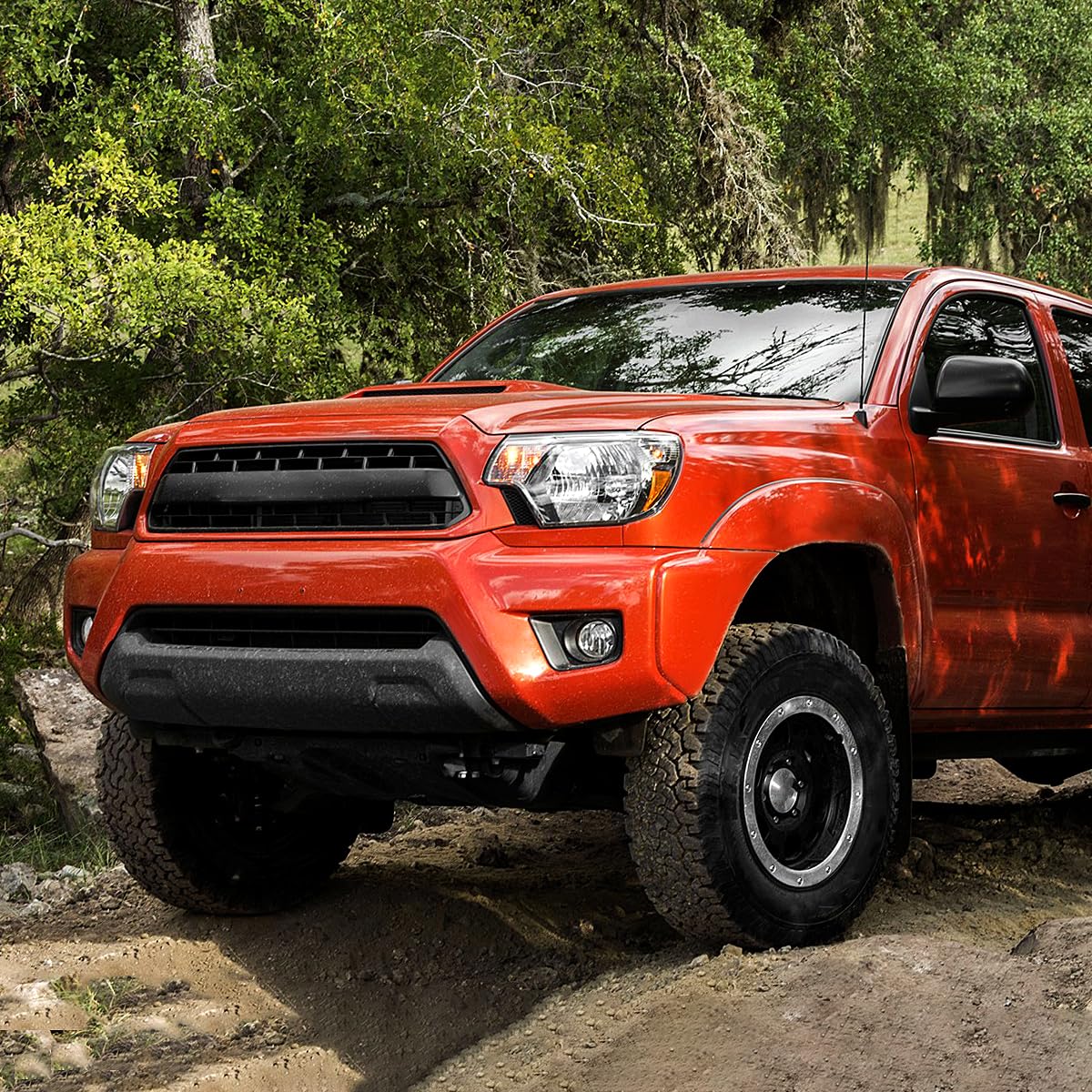 Toyota Tacoma 12-15 Replacement Black Headlights - High-Performance Driving Lamps Pair for Improved Night Visibility | Perfect for Off-Roading & Daily Commutes
