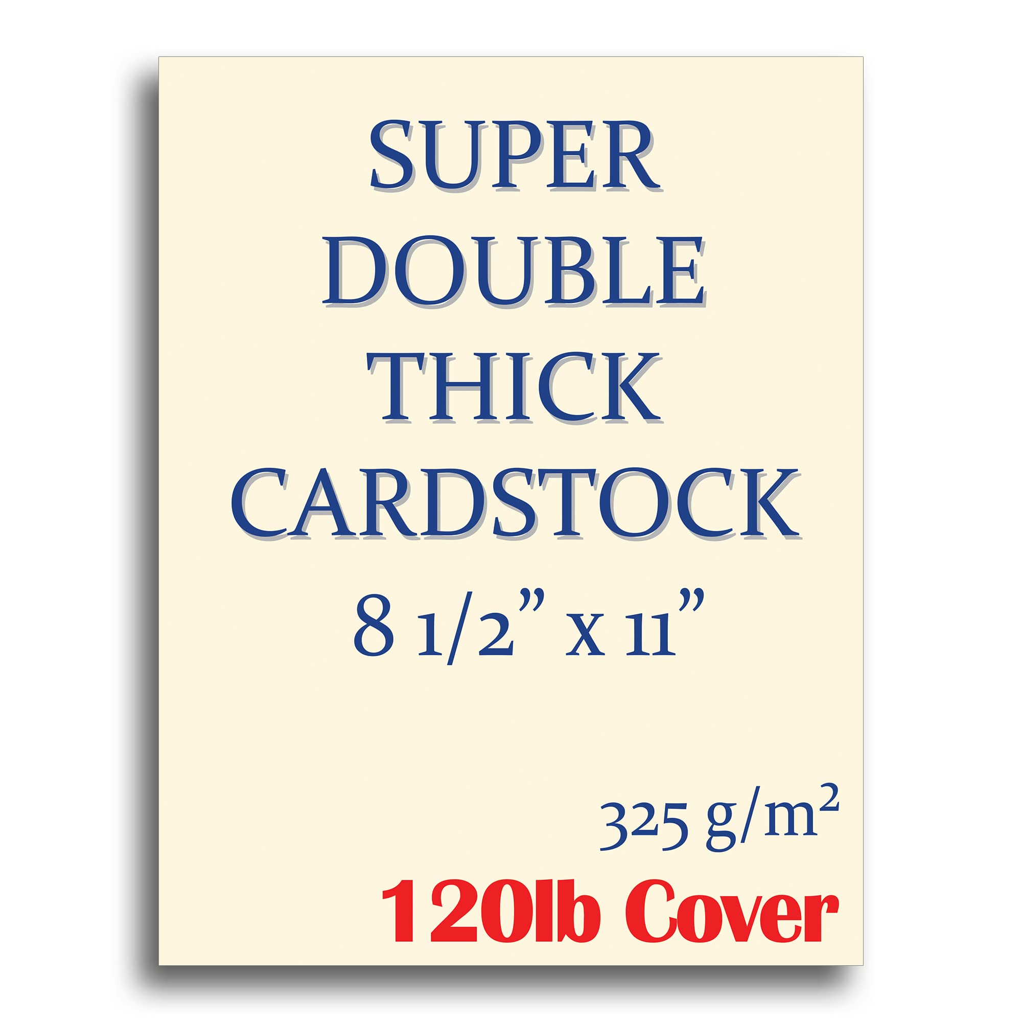 Premium 120lb Thick Cardstock Paper - Heavyweight Natural Cream Card Stock for Inkjet & Laser Printers - 8.5