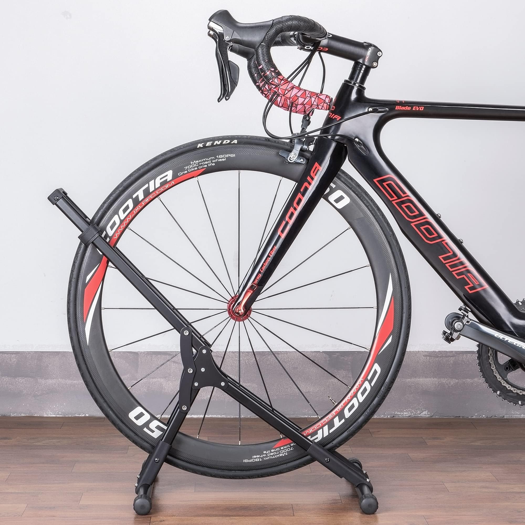 Heavy Duty Bike Floor Stand Rack - Indoor Bicycle Storage Rack for Garage & Home - Fits 20