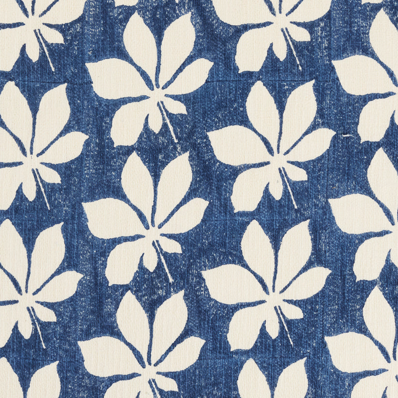 Horse Chestnut Hand Block Printed Navy Blue Cotton Tablecloth - Perfect for Farmhouse Dining, Rustic Weddings & Boho Home Decor