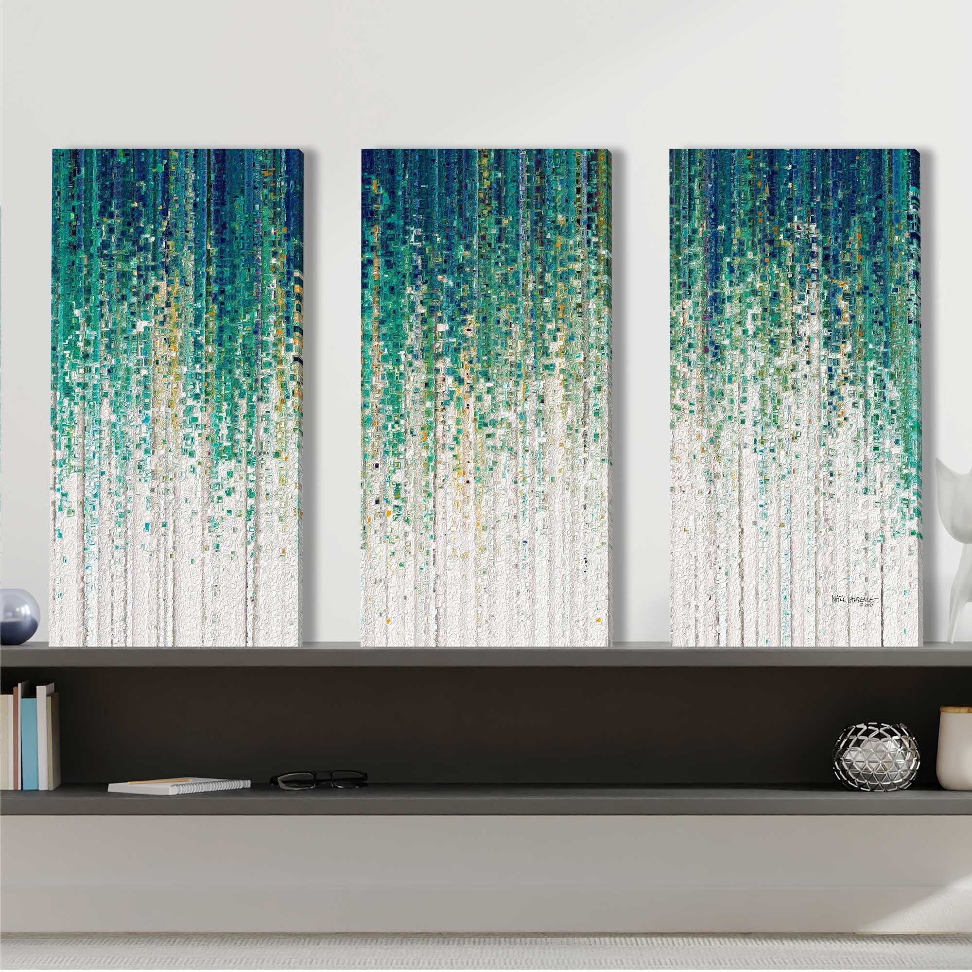 1 Timothy 1:14 Abundant Grace Christian Wall Art - 3 Piece Canvas Set for Home Decor, Church & Office - Inspirational Bible Verse Painting Set