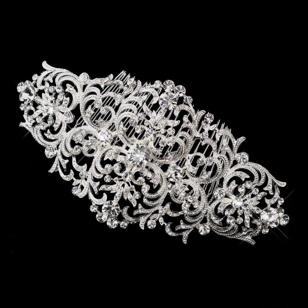 Elegant Clear Wedding Bridal Hair Comb - Crystal Rhinestone Bridal Hair Accessories for Brides, Bridesmaids & Prom | Perfect for Weddings, Formal Events & Special Occasions