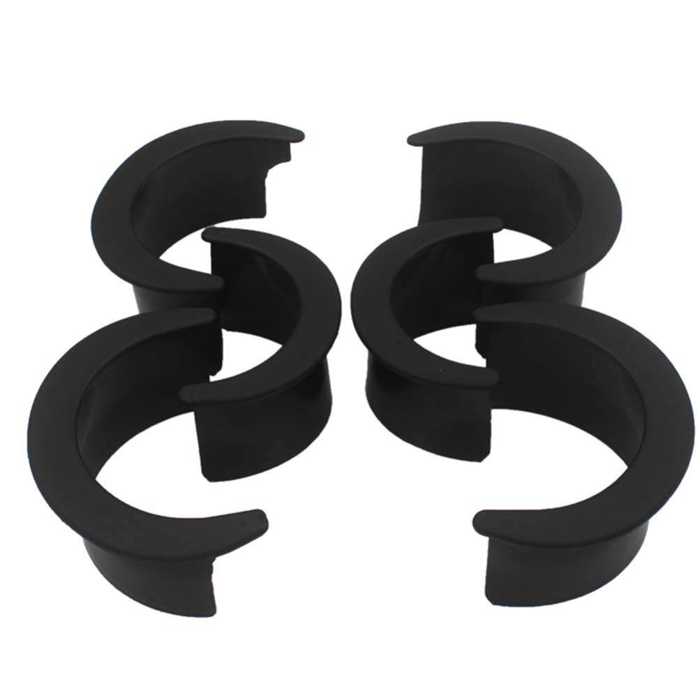 BESPORTBLE 6PCS Black Pool Table Pocket Liners - Durable Plastic Billiard Table Liners Replacement Set (4 Corner + 2 Side) for Home Game Rooms, Bars & Recreation Centers