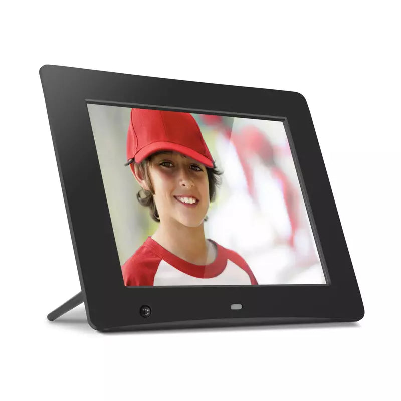 Aluratek 8 Inch Digital Photo Frame with Motion Sensor, 4GB Memory - Perfect for Home, Office & Gift Giving (Displays Photos, Slideshows & Videos)
