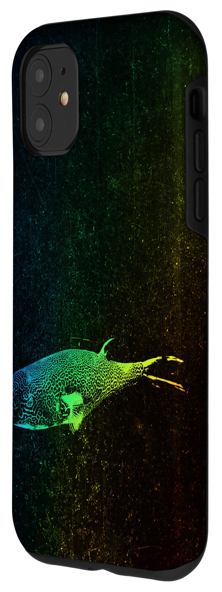 iPhone 11 PUFFER FISH Phone Case - Colorful Rainbow Retro Protective Cover | Trendy Aesthetic Design for Daily Use & Travel Protection