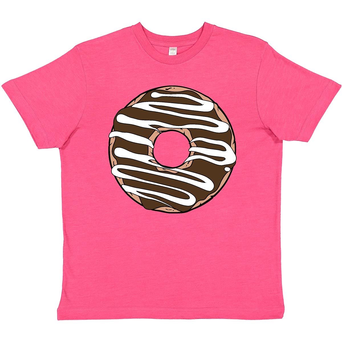 Inktastic Chocolate Donut Graphic Youth T-Shirt - Sweet Doughnut with Icing Design - Cute Casual Outfit for Kids & Teens - Perfect for Birthday Parties, School Wear & Donut Lovers