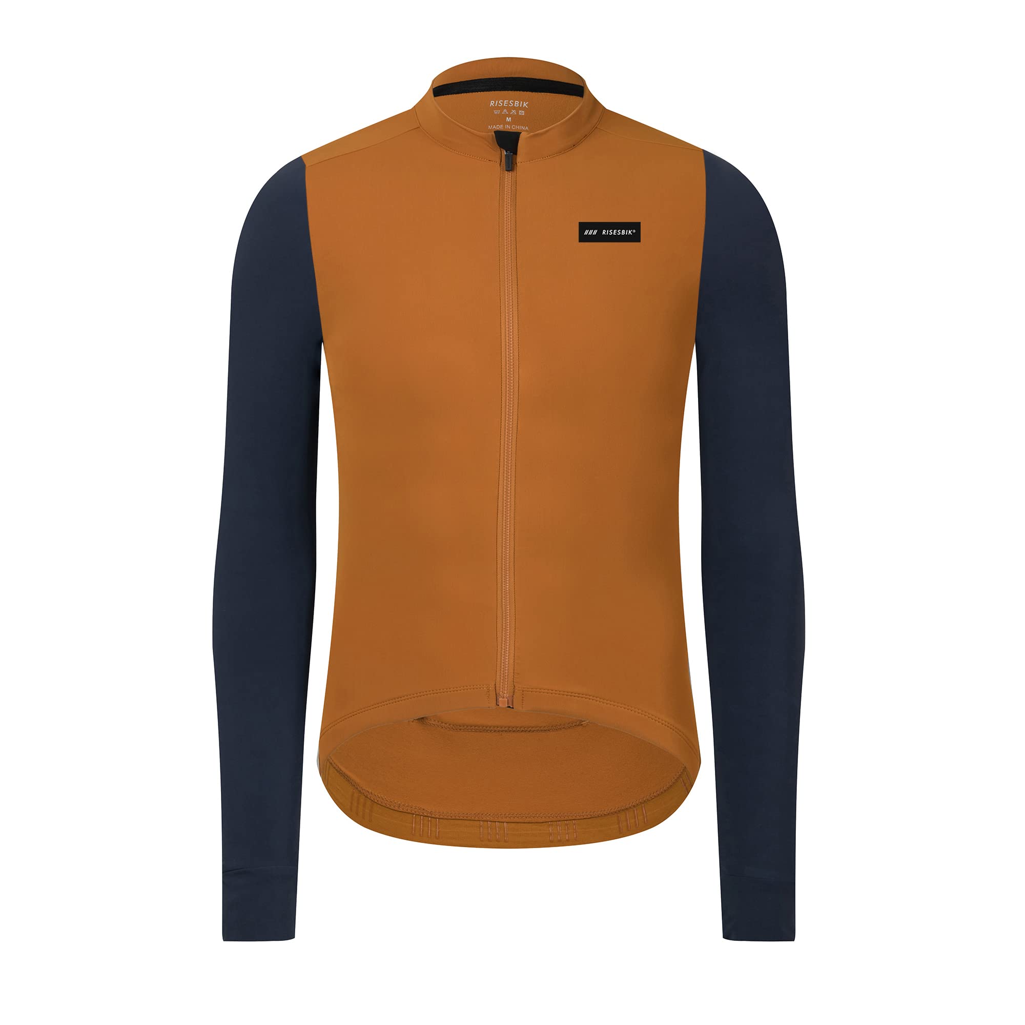 Men's Winter Cycling Jersey - Thermal Long Sleeve Bike Shirt, Fleece Lined Windproof Bicycle Clothing for Cold Weather Riding, Lightweight Race Fit for Road & Mountain Biking - Perfect for Commuting, Training & Outdoor Sports