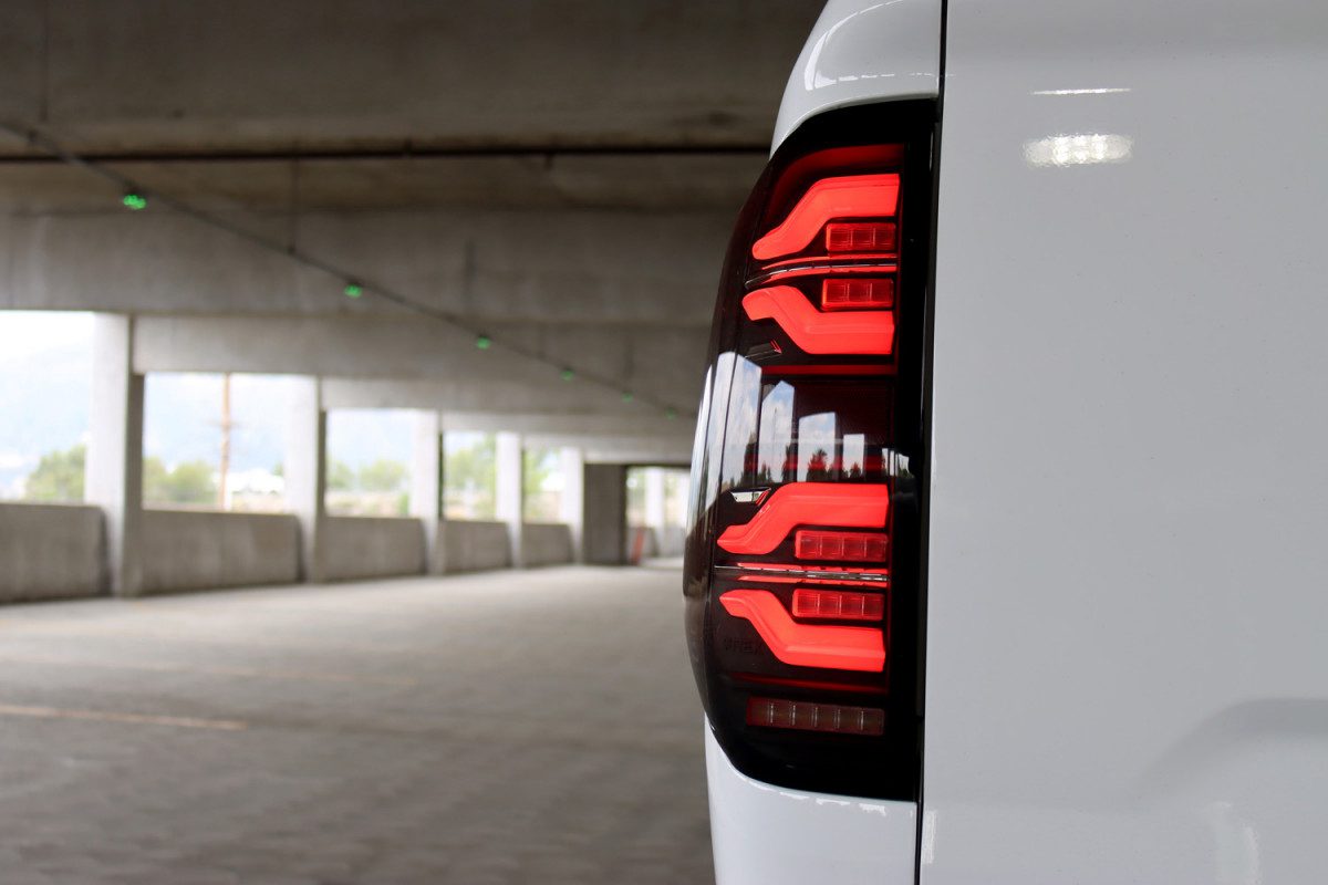 14-21 Toyota Tundra LUXX Series LED Tail Lights - Alpha Black - Smoked Lens - Plug & Play Installation - Upgrade Your Truck's Style & Visibility for Night Driving