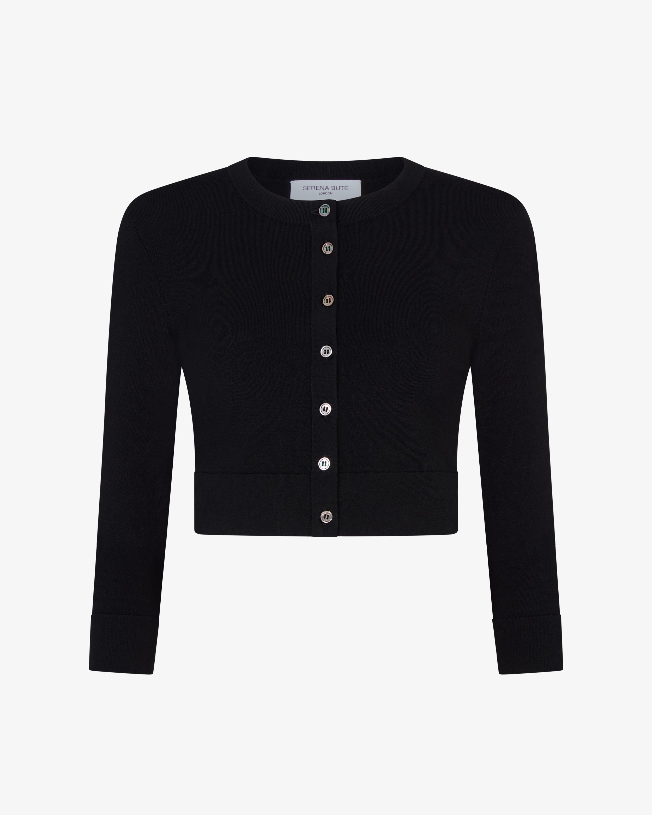 Black Fitted Cropped Cardigan for Women | Slim Fit Short Sweater | Perfect for Layering, Office Wear & Casual Outfits