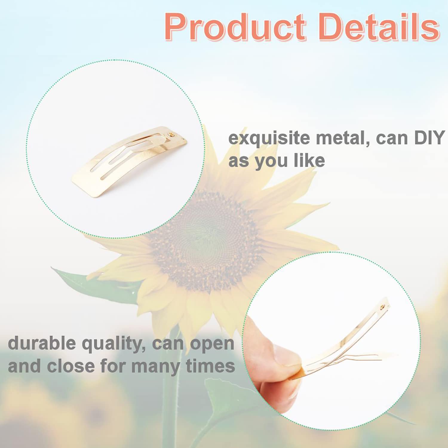 60 Packs Snap Hair Clips - 2 Inch Non-Slip Metal Hair Barrettes for Women & Girls (Gold, Black, Silver) | Perfect for School, Work, and Everyday Hairstyles
