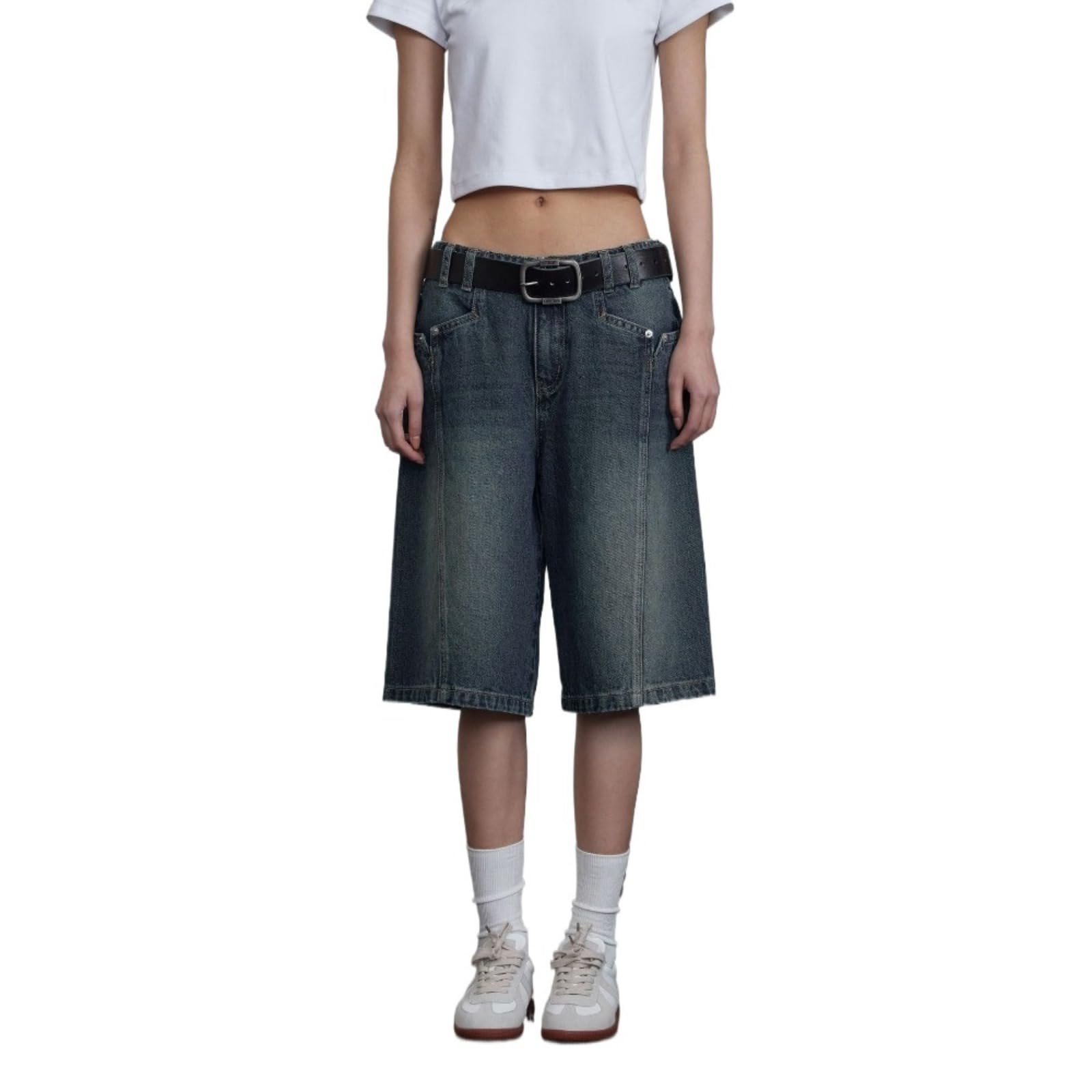 Unisex Baggy Denim Jorts for Women & Men - Casual Mid Rise Wide Leg Jean Shorts - Y2K Vintage Style Summer Shorts - Plus Size Available - Perfect for Beach, Music Festivals & Streetwear Fashion