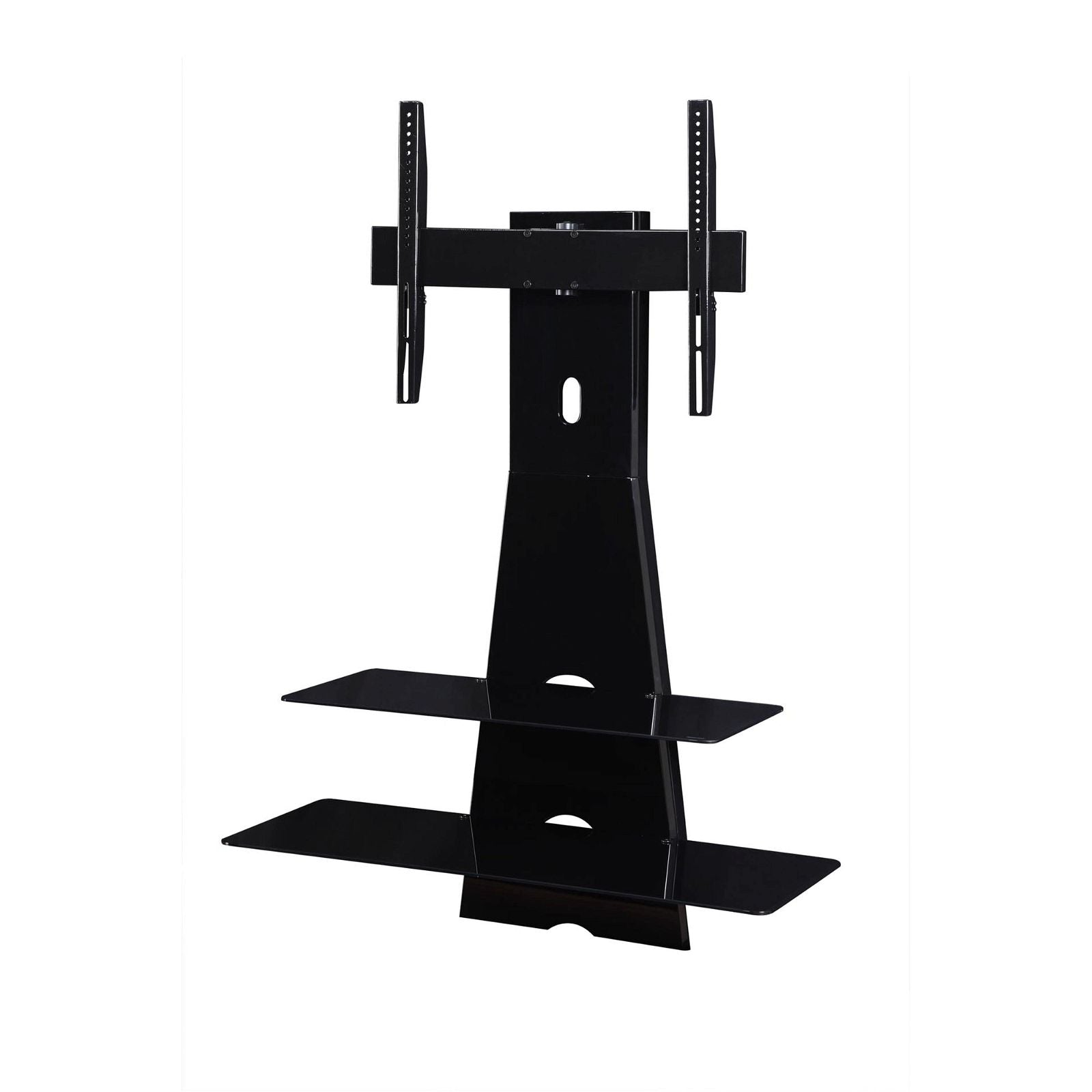 Tauris Electra Black Wall Mount TV Stand with Bracket Mount - 2 Shelves & Cable Management - Perfect for Living Room, Bedroom & Home Theater Setup