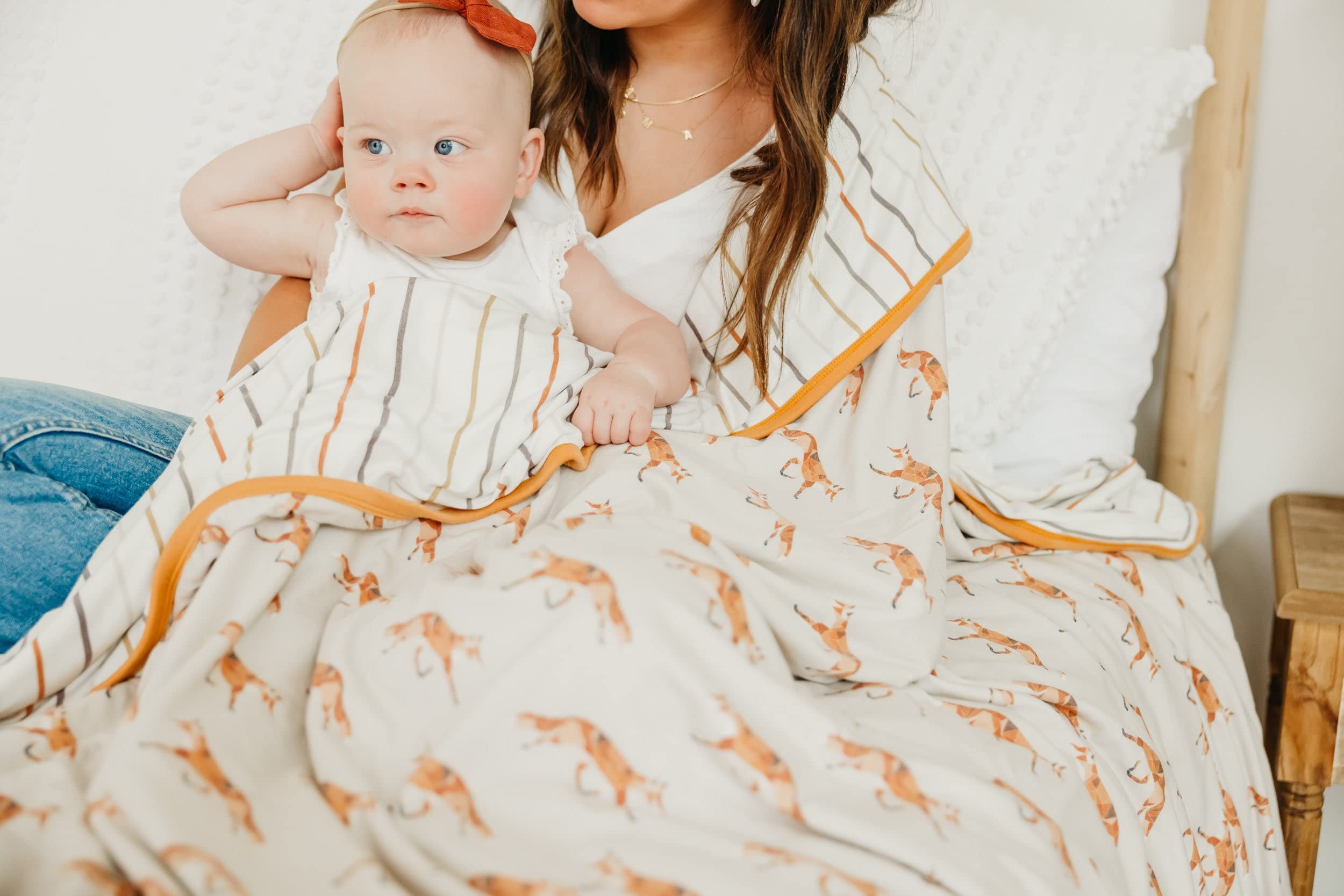 Premium Copper Pearl Jumbo 3-Layer Baby Blanket - Ultra Soft & Breathable Baby Quilt for Newborns, Boys & Girls | 46