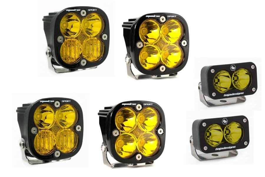 Ford Bronco Baja Designs S2 SAE Sportsmen Fog Light Kit - Amber LED Off-Road Lights for 2017-2020 F150 Raptor | Perfect for Night Driving & Off-Road Adventures