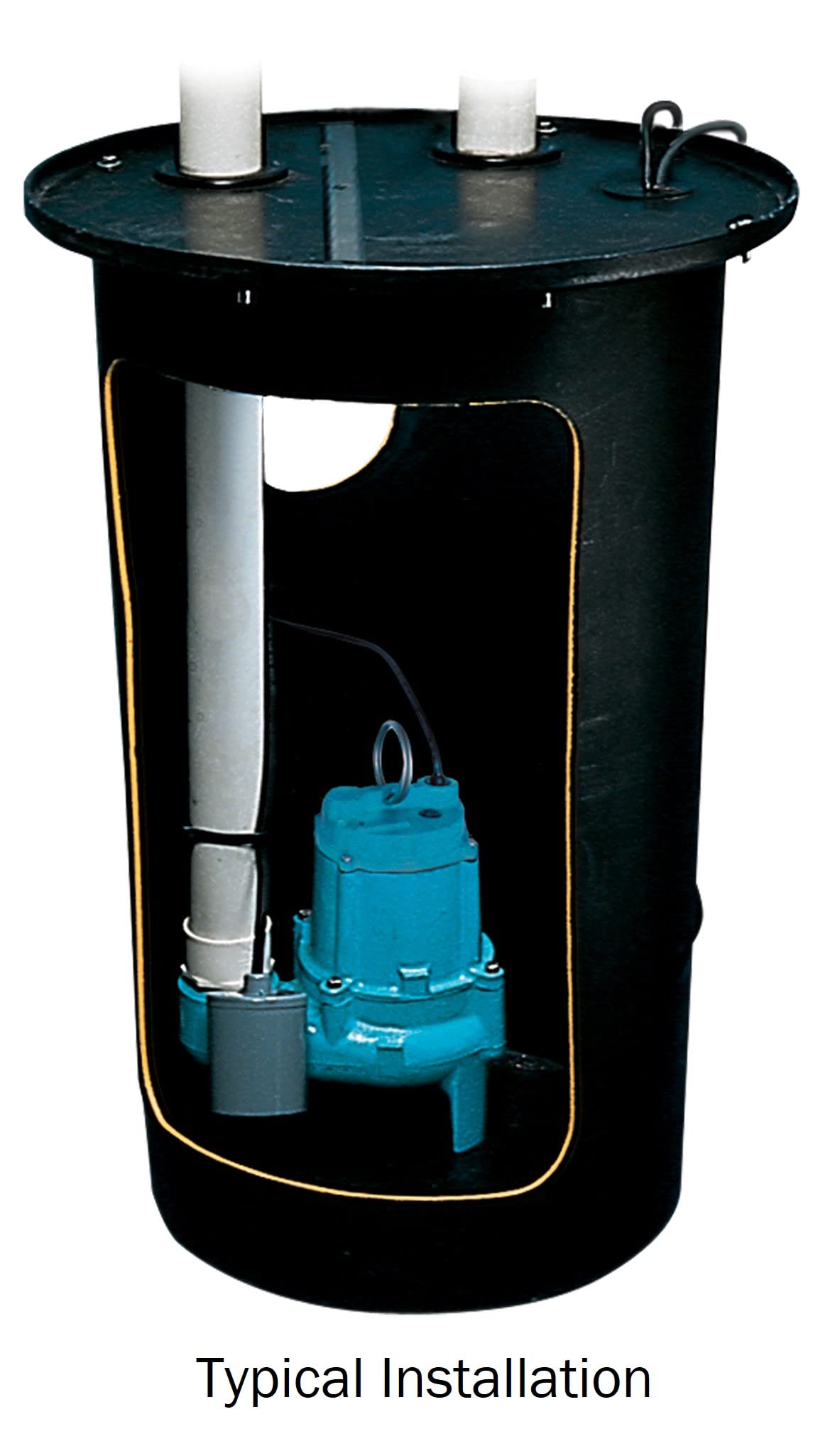 Little Giant RFSN-20 Submersible Pump Float Switch - 120-250V, 20A, 1.5HP, Plug-less Design for Ponds, Sump Pumps, Sewage & Effluent Systems - 20-Ft Cord, Grey (Model 599318) - Ideal for Basement Flooding, Water Drainage & Aquaculture Applications