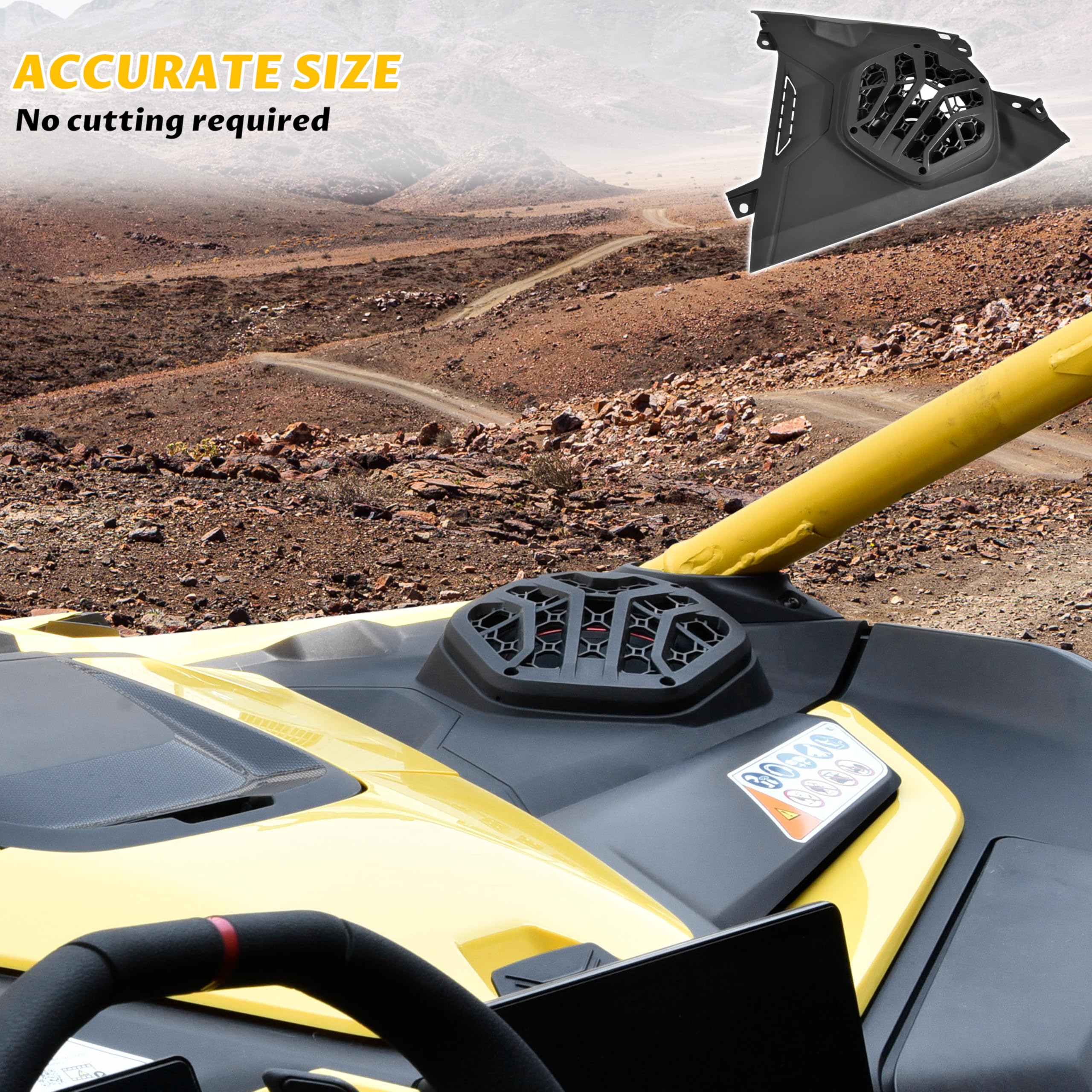 Waterproof Dustproof Front Dash Speaker Panels for Can-Am Maverick R & Maverick R MAX X RS (2024+ Models) - Premium Speaker Enclosures & Pod Mounts - Perfect for Off-Road Adventures & Outdoor Audio Upgrades