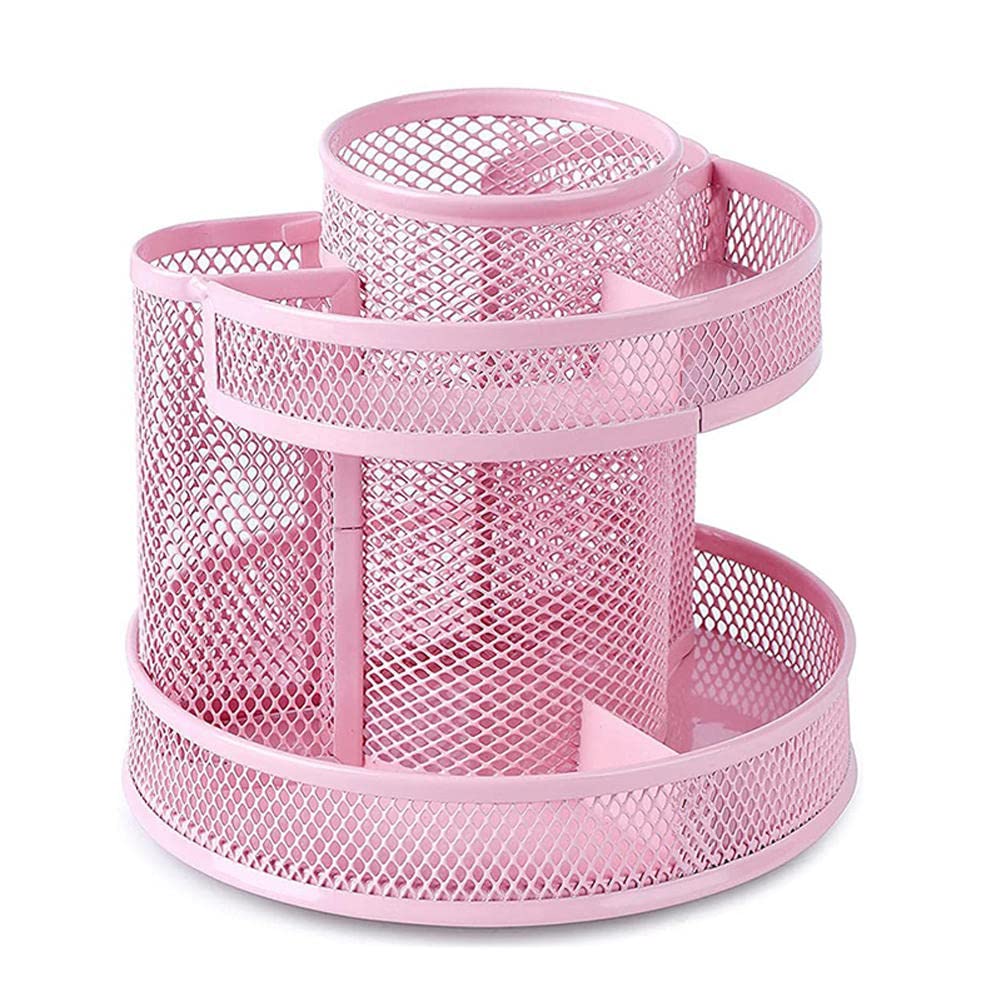 360° Rotatable Mesh Desk Organizer - Multi-Functional Pen Holder & Office Supplies for Women | Perfect for Home, Office & School Organization