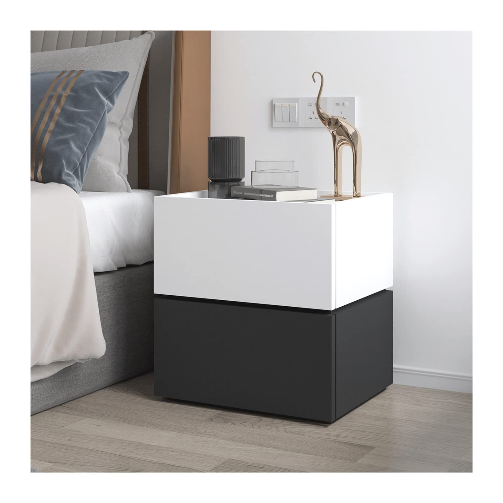 ZALORD Nightstand Set - Modern Wooden Bedside Table with Storage, Corner Cabinet for Bedroom, Living Room & TV Stand (Combo 9) - Perfect for Small Spaces & Apartment Decor