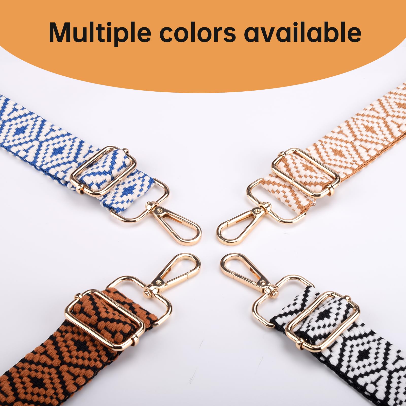 Adjustable Crossbody Bag Straps for Women - Replacement Wide Shoulder Strap for Handbags & Purses - Perfect for Everyday Use, Travel & Shopping