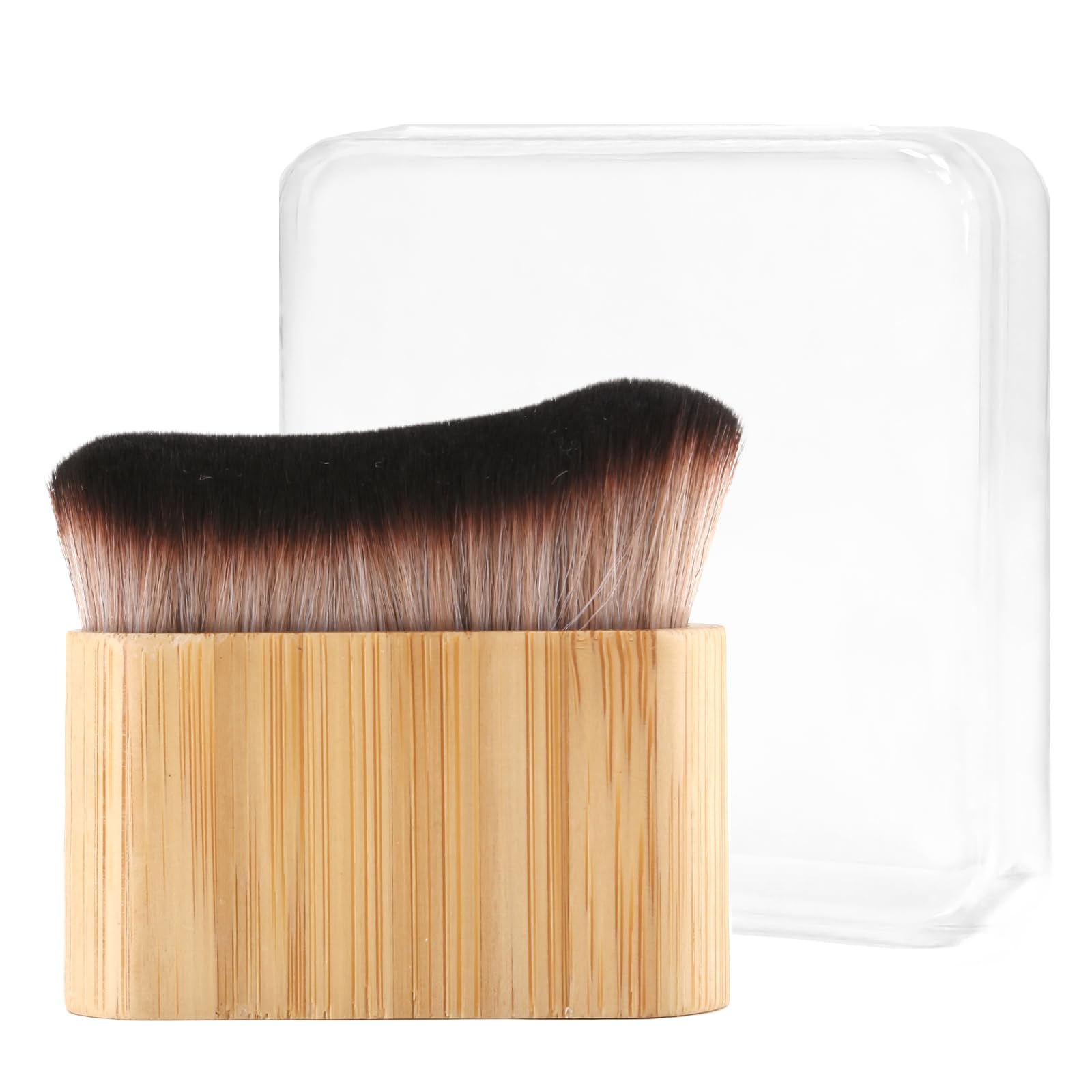Kabuki Makeup Brush for Self Tanner, Sunscreen, Blusher & Bronzer - Bamboo Body & Face Powder Brush - Perfect for Tanning, Contouring & Everyday Makeup Application