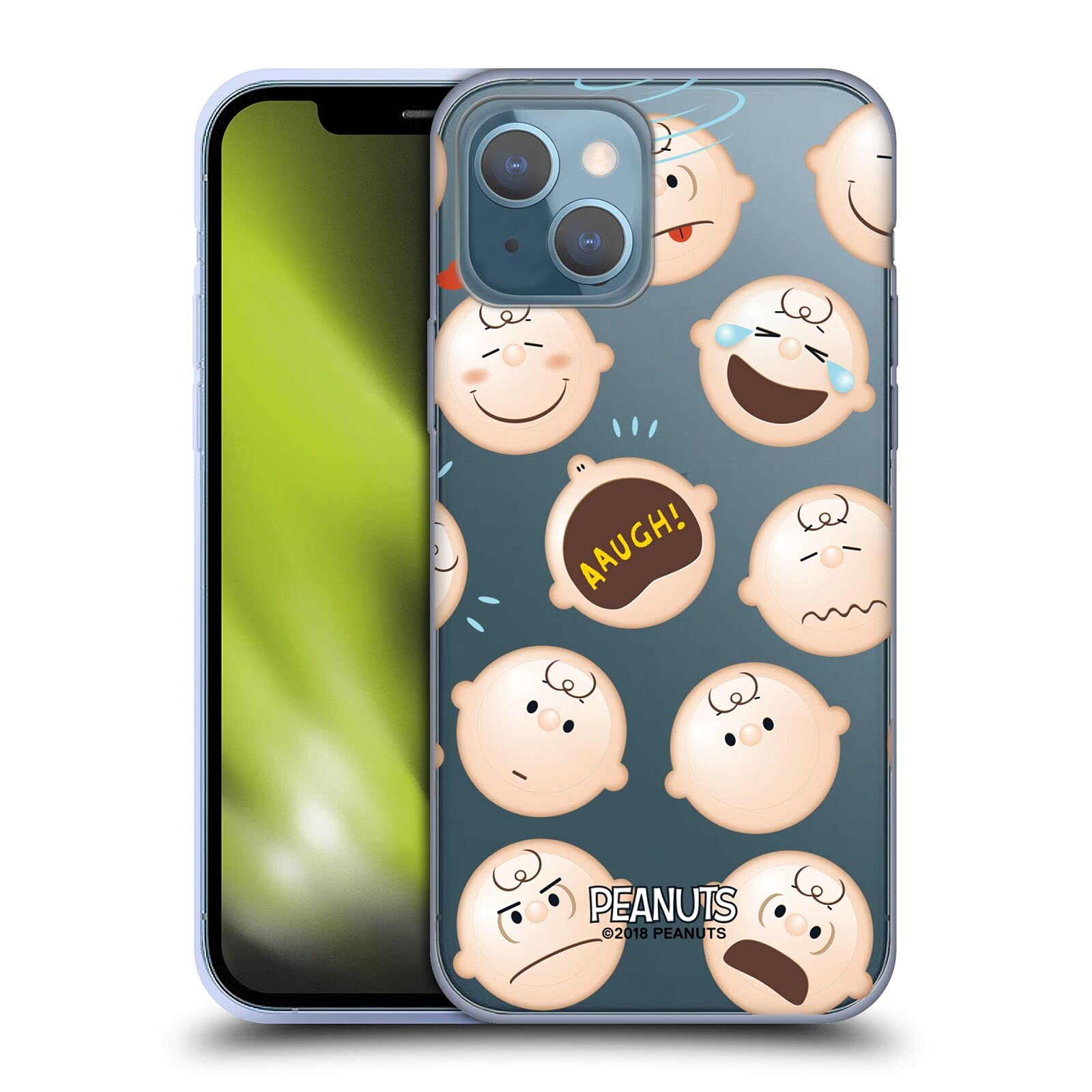 Officially Licensed Peanuts Charlie Brown iPhone 13 Case - Soft Gel Protective Cover with Character Patterns - Perfect for School, Work & Everyday Use