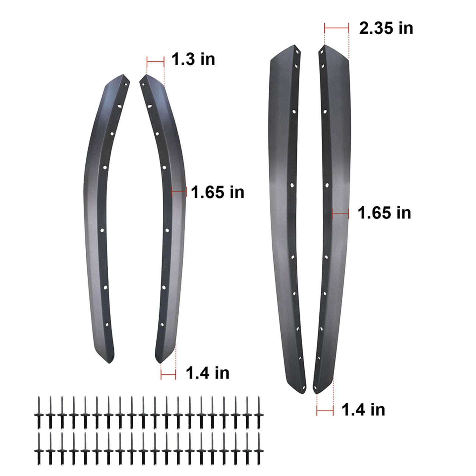2018-2024 Jeep Wrangler JL JLU Unlimited Rubicon Front & Rear Fender Flares Extensions Set - High Clearance Wheel Fender Liner for 2/4 Doors | Off-Road Protection & Enhanced Style