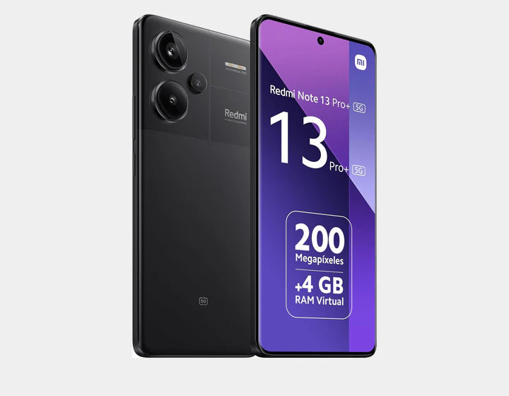 Xiaomi Redmi Note 13 Pro+ 5G Smartphone - 512GB ROM 12GB RAM - Dual SIM GSM Unlocked (Black) - Premium Performance for Gaming, Photography & Productivity