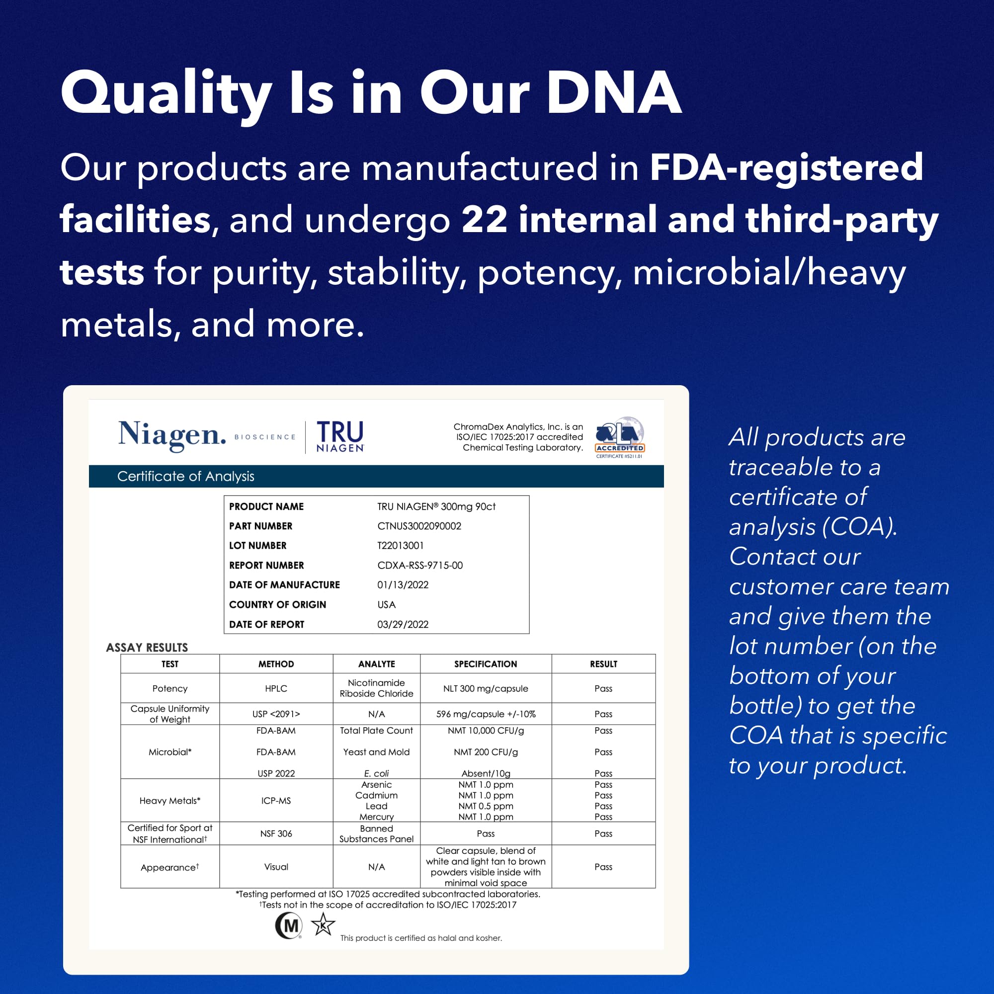 TRU NIAGEN Patented NAD+ Booster Supplement - 300mg Niagen (Nicotinamide Riboside) for Anti-Aging, Cellular Energy & Brain Health | 90-Day Supply (3 Bottles x 30 Servings) | Supports Muscle Function & Cell Regeneration | Take 1 Daily for Longevity & Vitality | Perfect for Active Adults & Wellness Enthusiasts