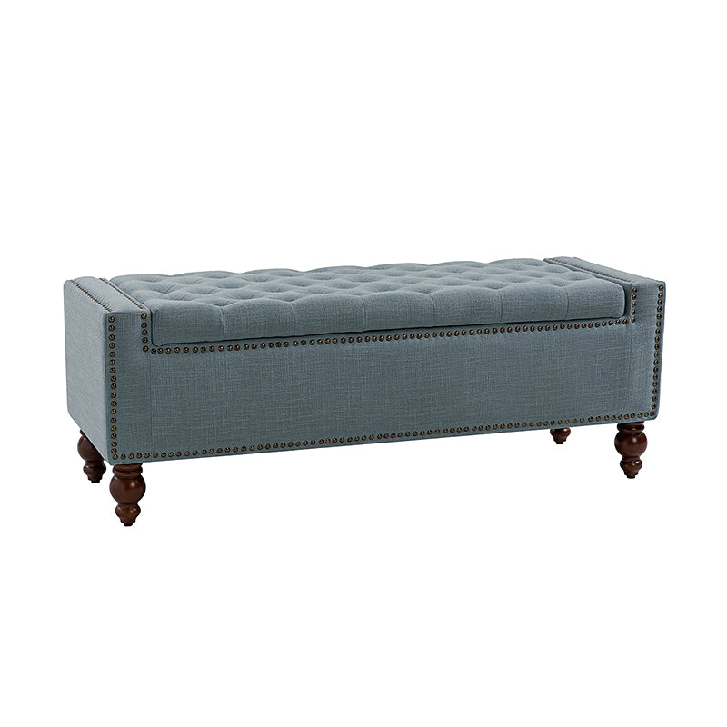 Eugen Upholstered Flip Top Storage Bench - Stylish Ottoman with Hidden Storage for Bedroom, Living Room & Entryway - Perfect for Seating, Storage & Home Decor