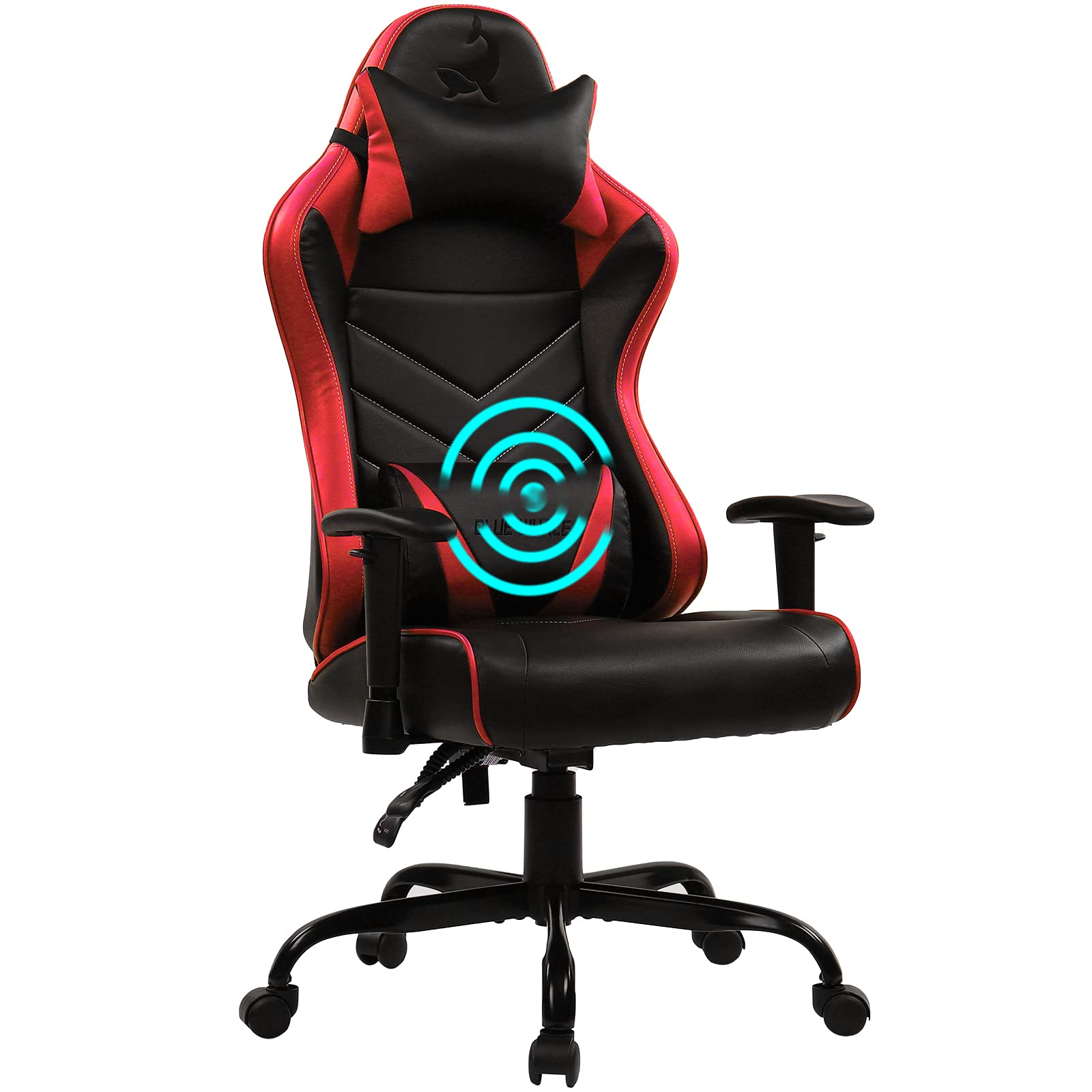 Blue Whale Ergonomic Gaming Chair - High Back Office Desk Chair with Adjustable Headrest & Lumbar Support, Swivel Racing Computer Chair for Home & Work | Perfect for Gaming, Working & Relaxing