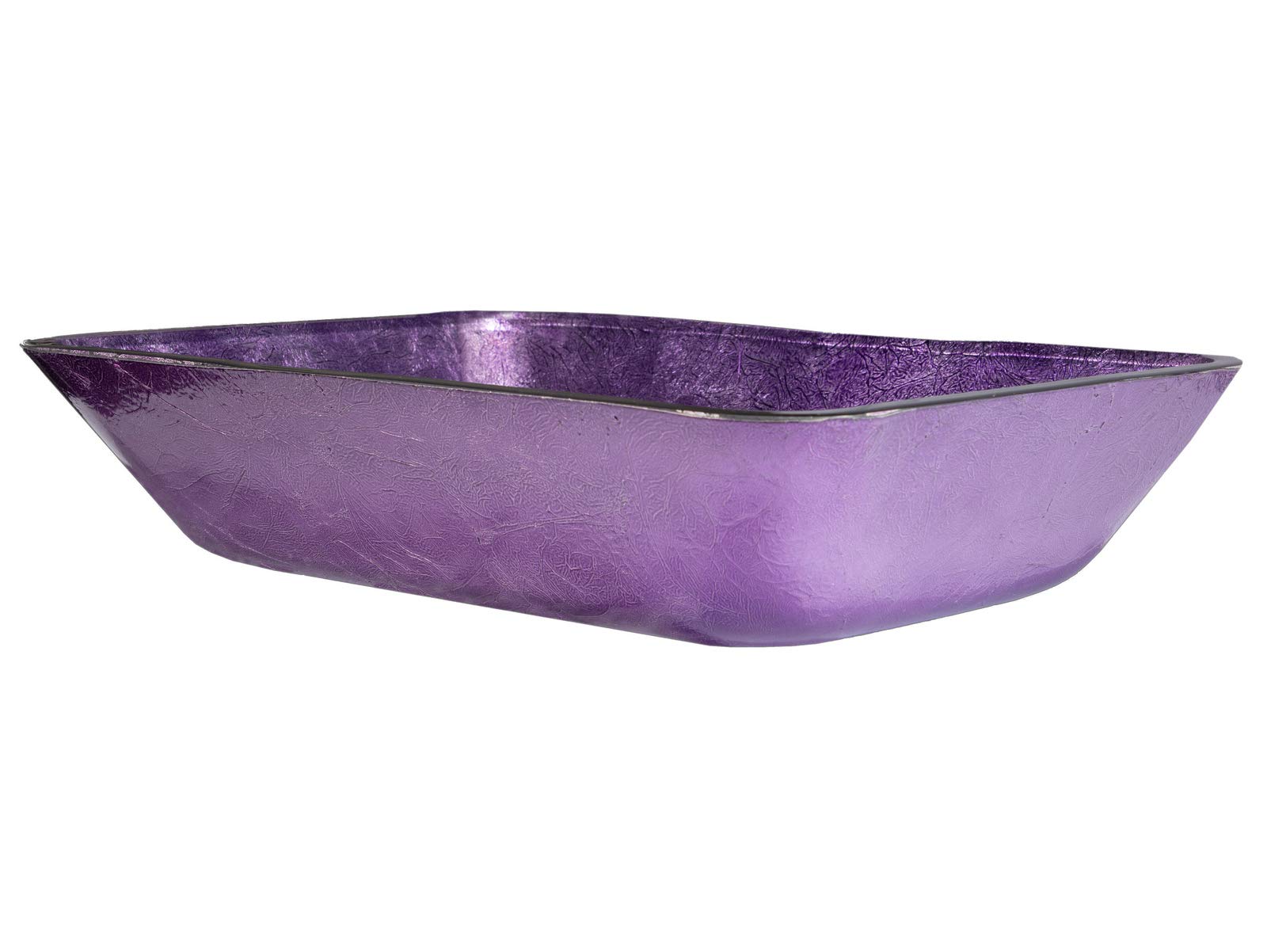 Modern Rectangular Purple Foil Glass Vessel Bathroom Sink - Elegant Vanity Basin for Contemporary Home Decor, Perfect for Powder Rooms and Luxury Bathrooms