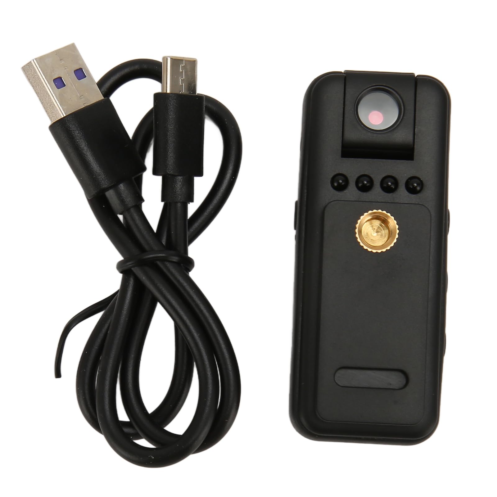 Dpofirs Mini Body Worn Camera - 1080P Full HD Wearable Clip Camera with Night Vision & Loop Recording, 12MP Pocket Video Recorder - Perfect for Home Security, Outdoor Adventures, Police Work & Evidence Collection