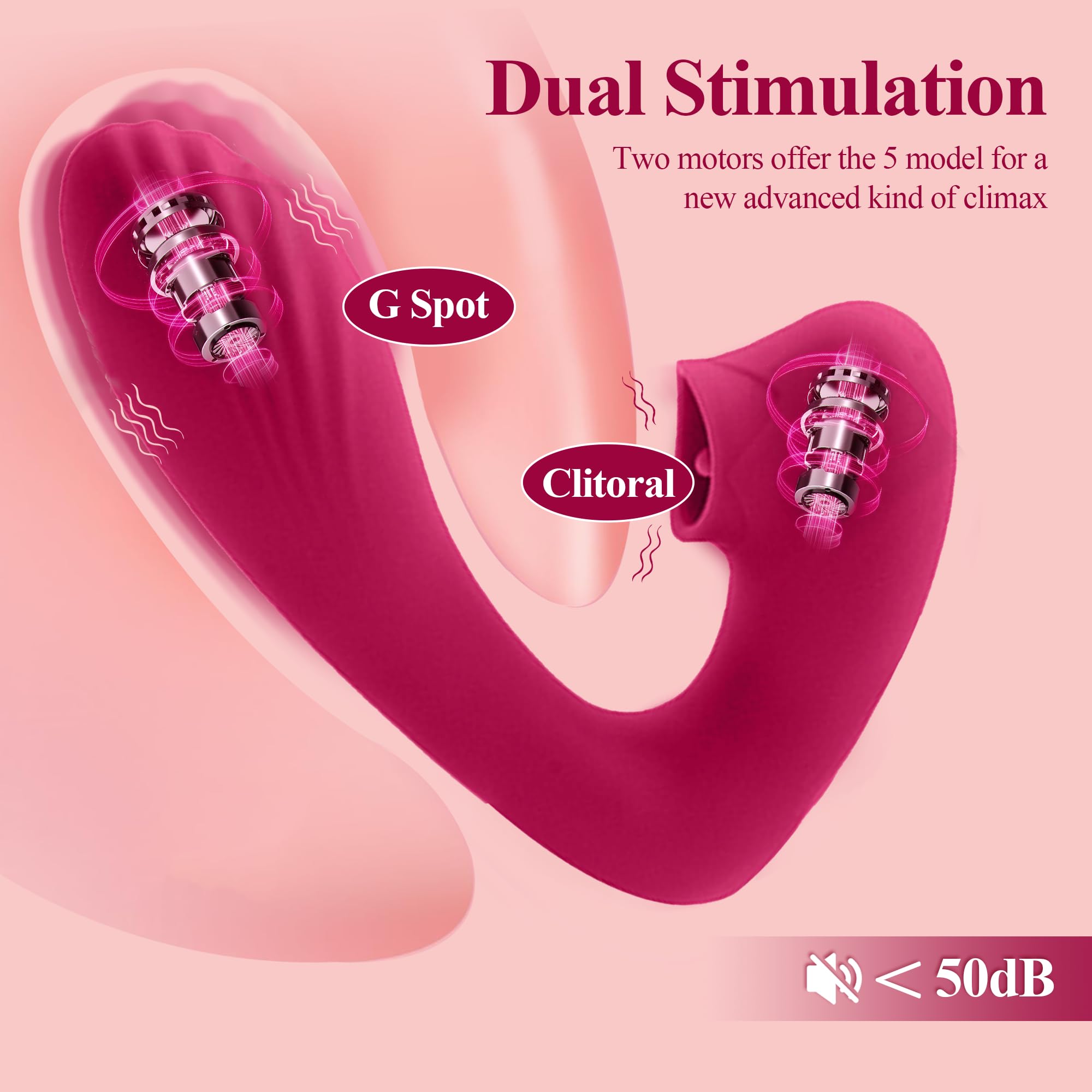 G Spot Vibrator & Clitoral Stimulator - Dual Action Tongue Licking Sex Toy for Women & Couples Play - Powerful Vibrating Adult Toy for Double Pleasure - Perfect for Solo Play & Romantic Nights