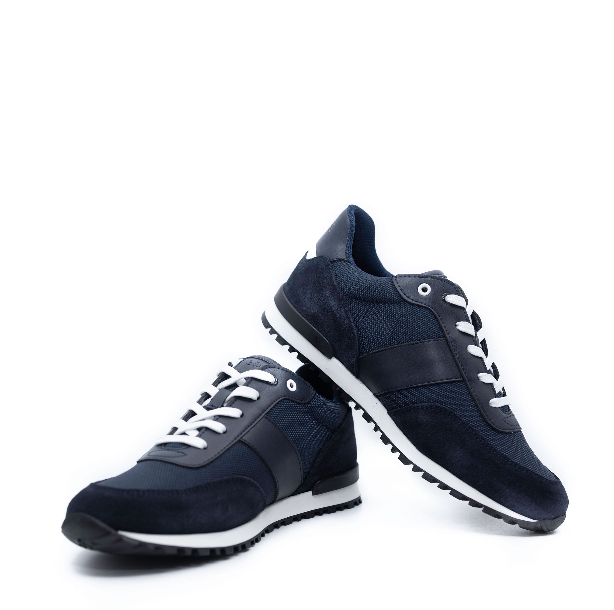 Hugo Boss Navy Lace-Up Sneakers for Men - Premium Casual Shoes for Walking, Work & Everyday Wear