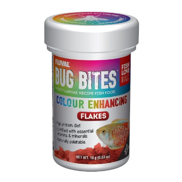 Fluval Bug Bites Color Enhancing Tropical Fish Food Flakes - High Protein Diet for Vibrant Colors - Ideal for Betta, Goldfish & Cichlids in Home Aquariums