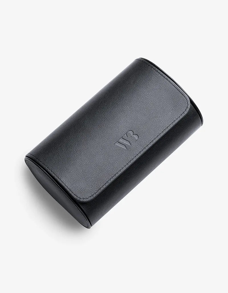 Premium 2 Slot Leather Watch Roll for Men - Travel Watch Case Organizer | Perfect for Business Trips, Vacations & Watch Collection Storage