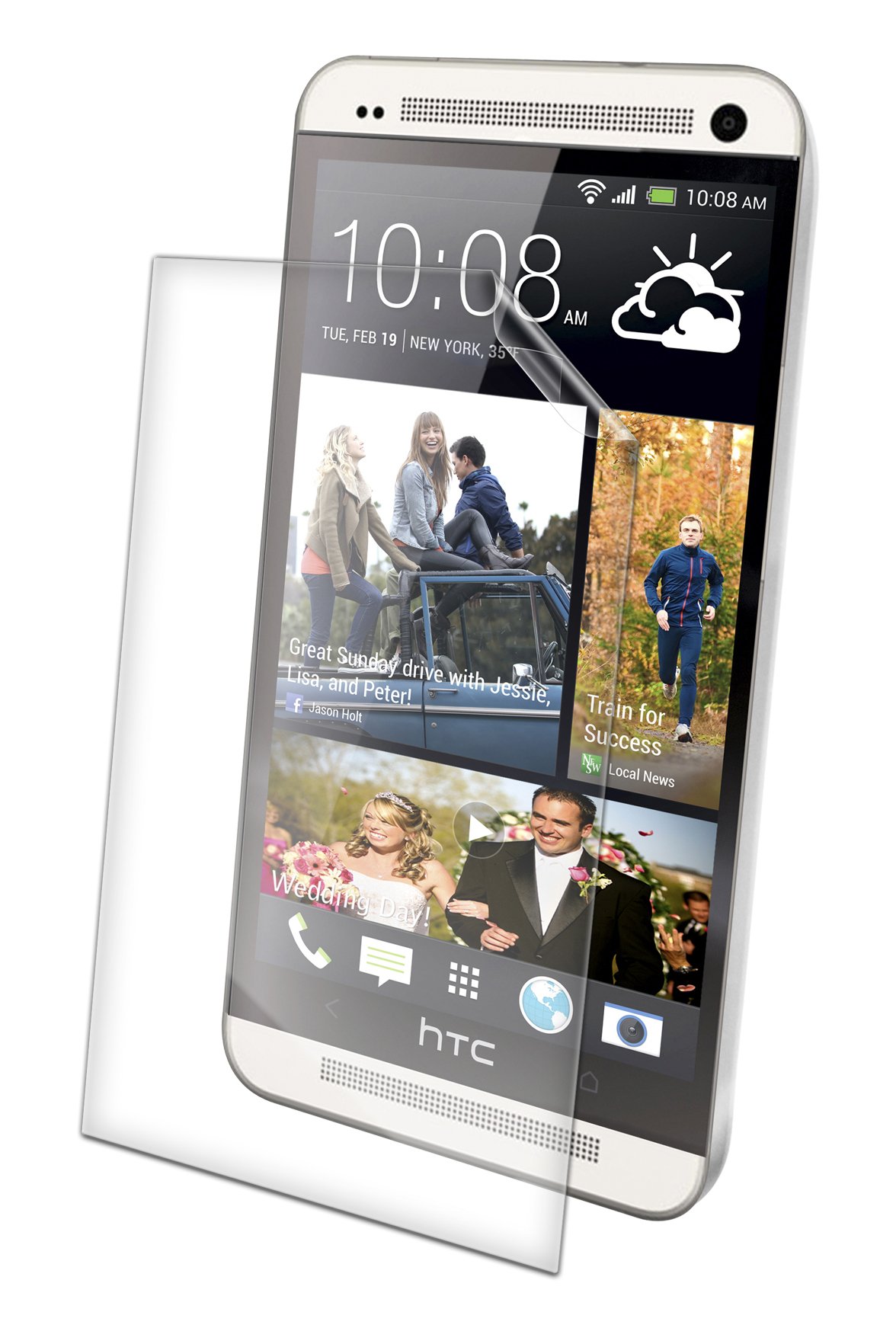 ZAGG InvisibleShield HD Clear Screen Protector for HTC One - Anti-Scratch, Bubble-Free Installation, Ultra HD Clarity - Perfect for Work, Travel & Everyday Phone Protection