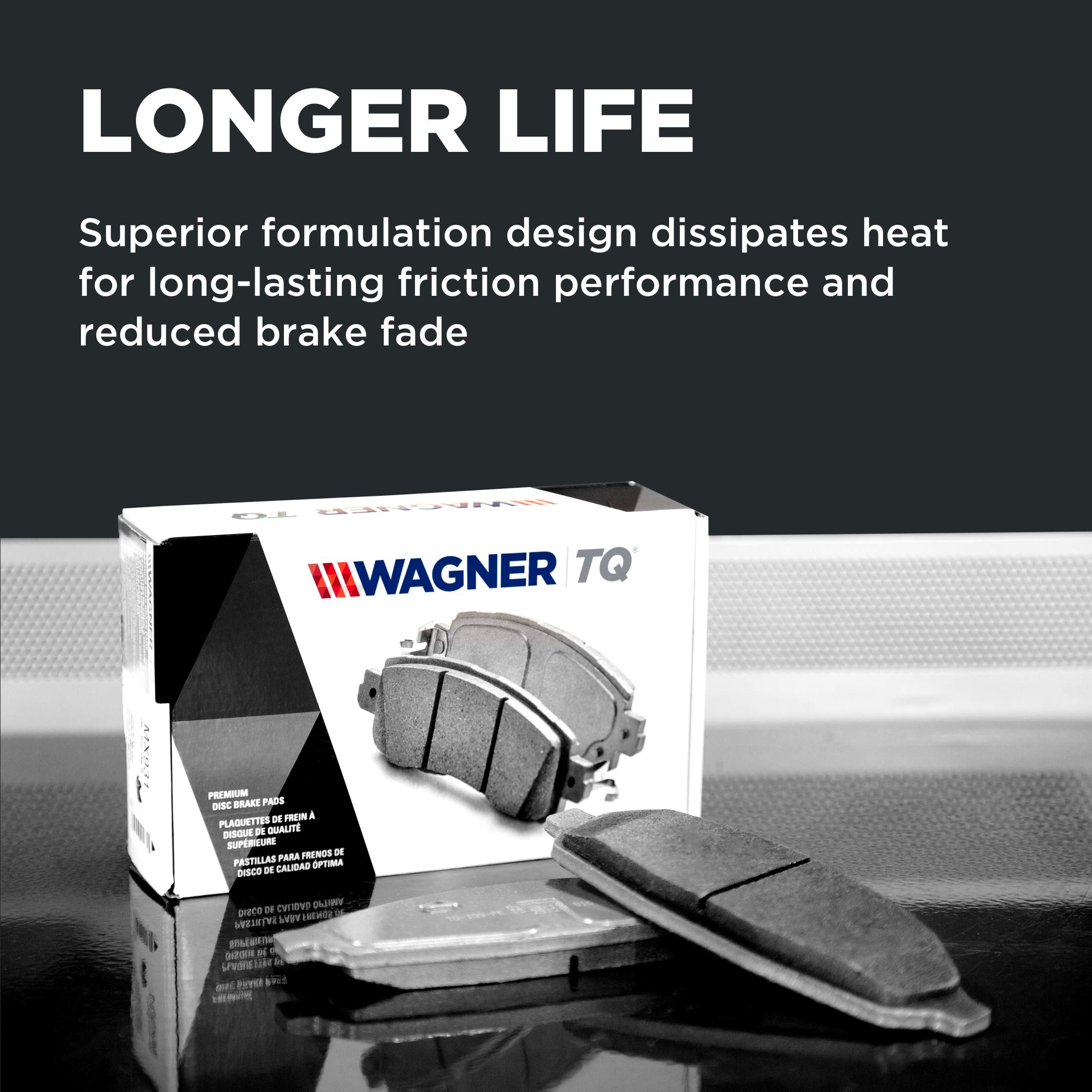 Wagner ThermoQuiet QC530 Ceramic Disc Brake Pads Set - Front or Rear Brake Pads for Smooth & Quiet Performance | Perfect for Daily Commuting & Highway Driving