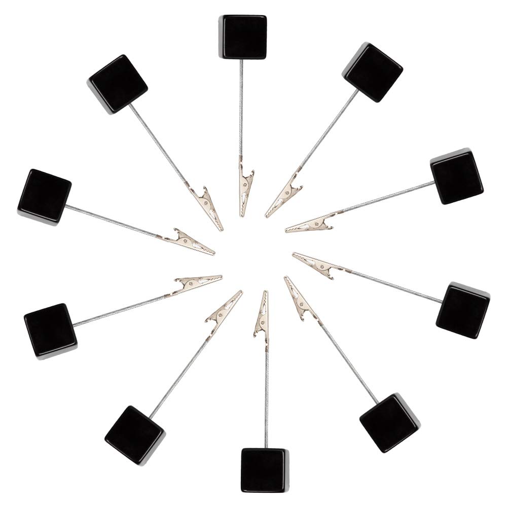 20pcs Black Table Number Holders - Elegant Name Place Card Stands, Memo Clips & Menu Holders for Weddings, Parties & Restaurants (Perfect for Seating Cards, Photos & Notes)