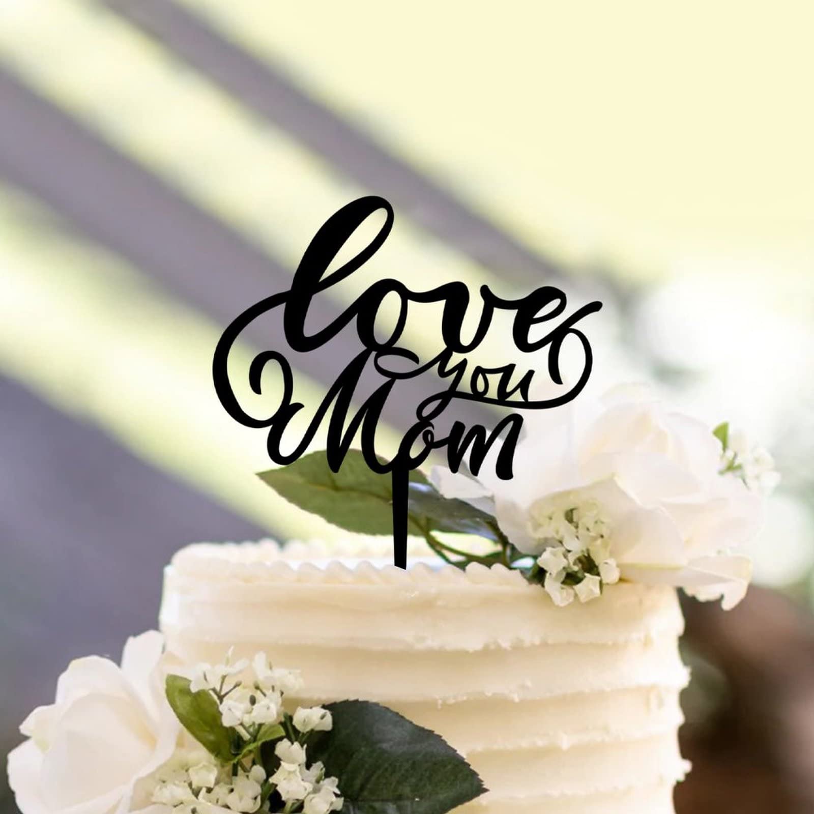 Happy Mother's Day Cake Topper - Elegant Acrylic Cake Decorations for Mom's Birthday, Mother's Day & Special Occasions - Perfect for Cakes, Cupcakes & Dessert Tables