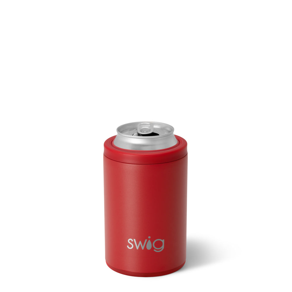 Premium 12oz Crimson Can & Bottle Cooler - Insulated Beverage Sleeve for Beer, Soda & Energy Drinks - Perfect for Parties, BBQs, Camping & Outdoor Events