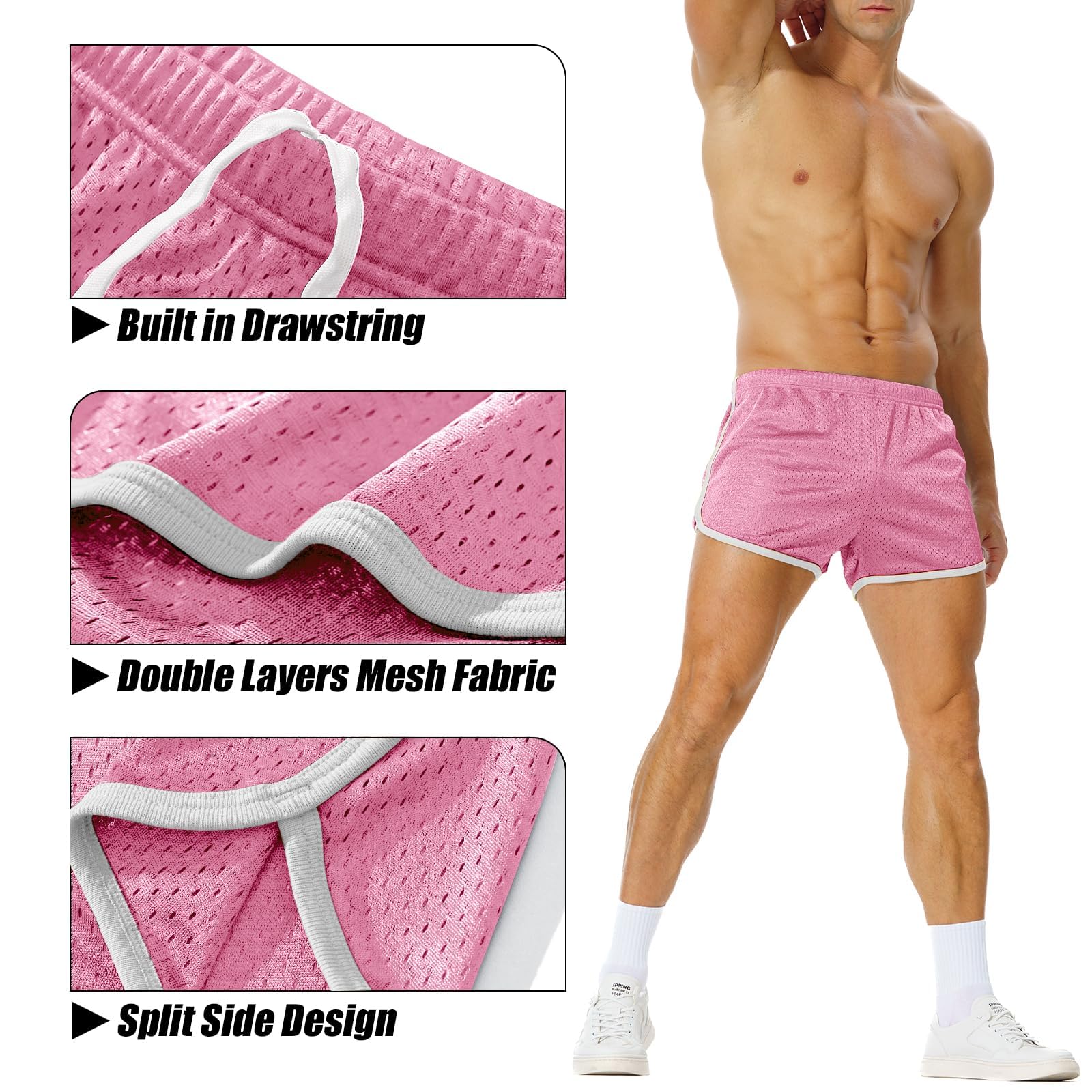 Men's Running Shorts - Breathable Workout Gym Shorts for Jogging, Training & Fitness | Lightweight & Comfortable for Sports, Exercise & Active Lifestyle