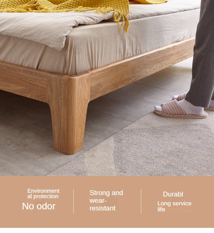 Solid Oak Wood Luminous Bedside Charging Shelf - Nightstand Organizer with USB Ports for Bedroom, Office & Dorm Room - Perfect for Phones, Tablets & Reading Lights