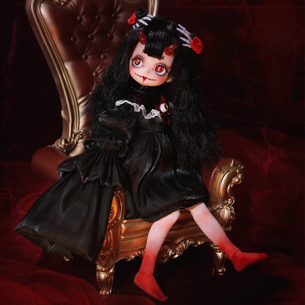 1/6 Scale MEShape Mini BJD Doll 29cm - Handmade Ball Jointed Cosplay Doll with Outfit, Wig, Socks & Accessories - Perfect Gift for Collectors & Anime Fans | Birthday Present, Room Decoration, Photography Prop