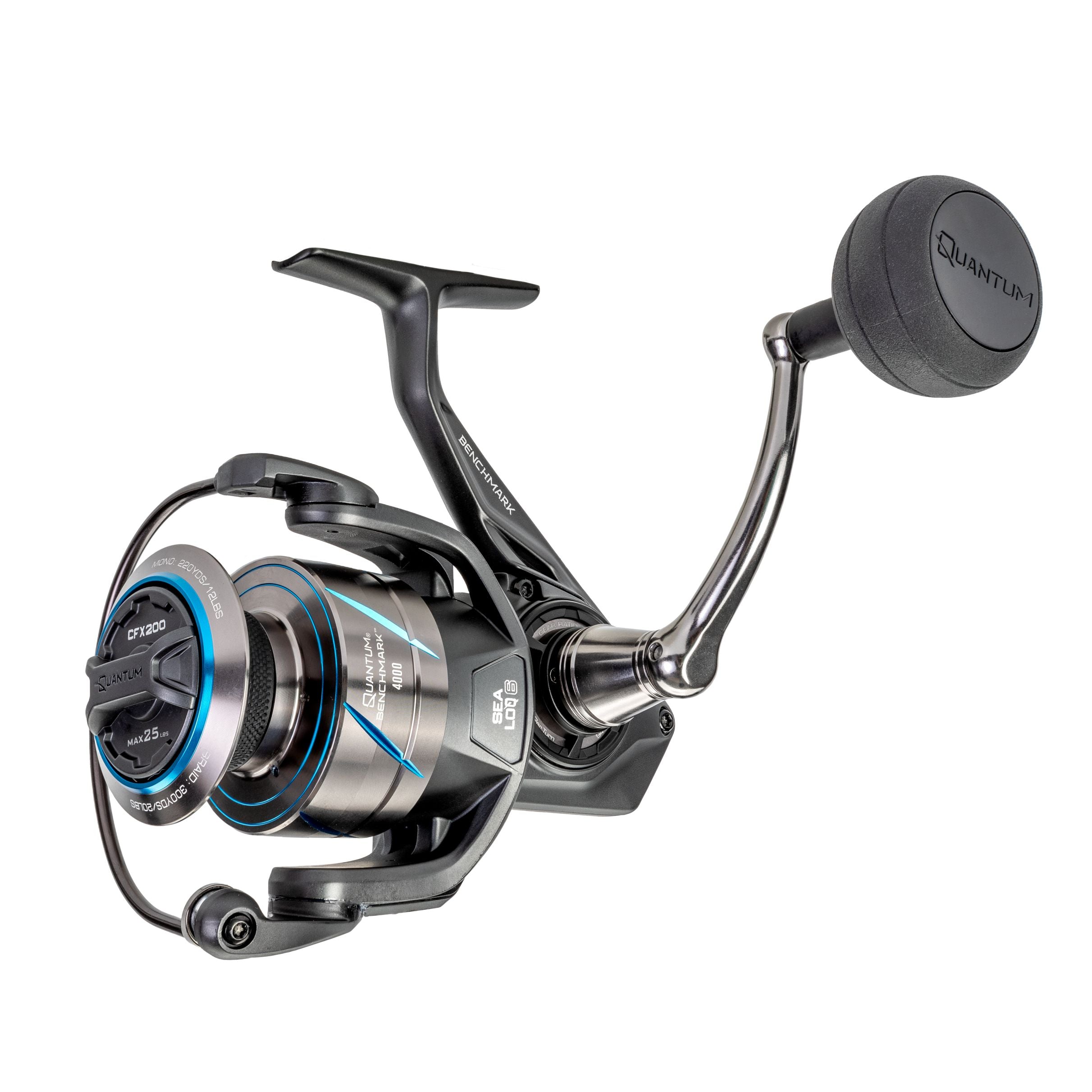 Quantum Benchmark Spinning Reel - High Performance Fishing Reel for Saltwater & Freshwater | Smooth Drag System, Lightweight Design | Perfect for Bass, Trout & Offshore Fishing