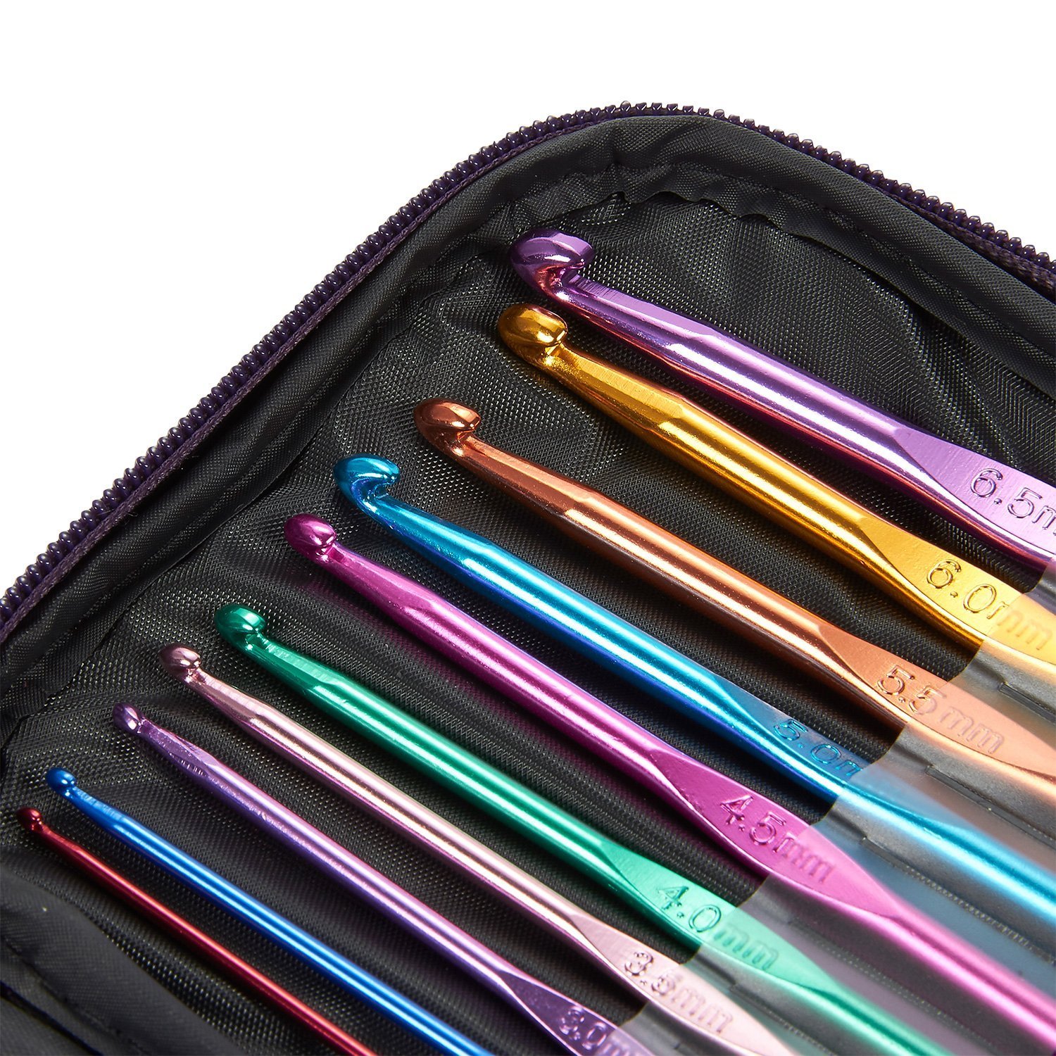 22-Piece Mixed Aluminum Handle Crochet Hook Set - Ergonomic Knitting Needles for Yarn Weaving | Perfect for DIY Crafts, Crocheting & Knitting Projects