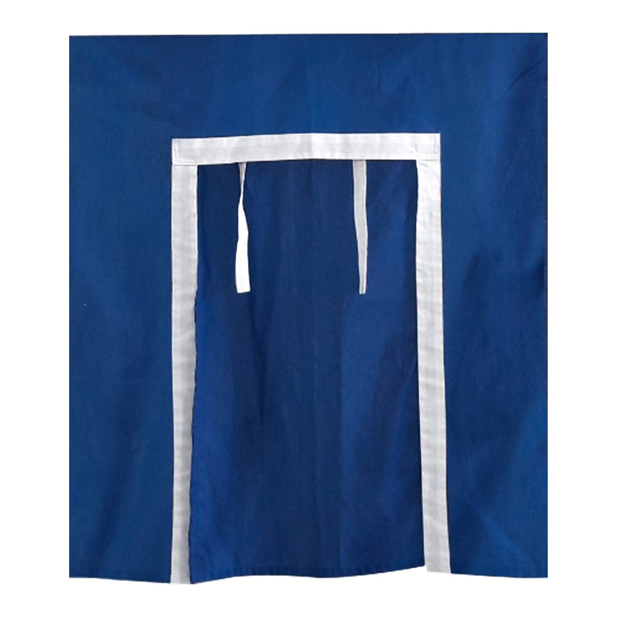 Max & Lily Underbed Privacy Curtain for Low Bunk/Loft Bed - 2 Panel Play Tent Set in Hot Blue/White Cotton Fabric | Perfect for Kids' Room Decor, Playtime Hideout & Sleep Privacy