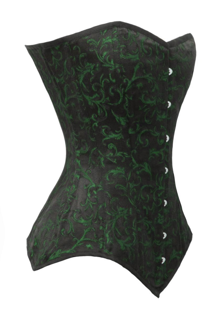 Luvsecretlingerie Heavy Duty 26 Double Steel Boned Waist Training Corset - Brocade Long Torso Overbust Shaper #8151 for Women | Waist Cincher, Body Shaping, Burlesque, Cosplay, Victorian Style Outfits