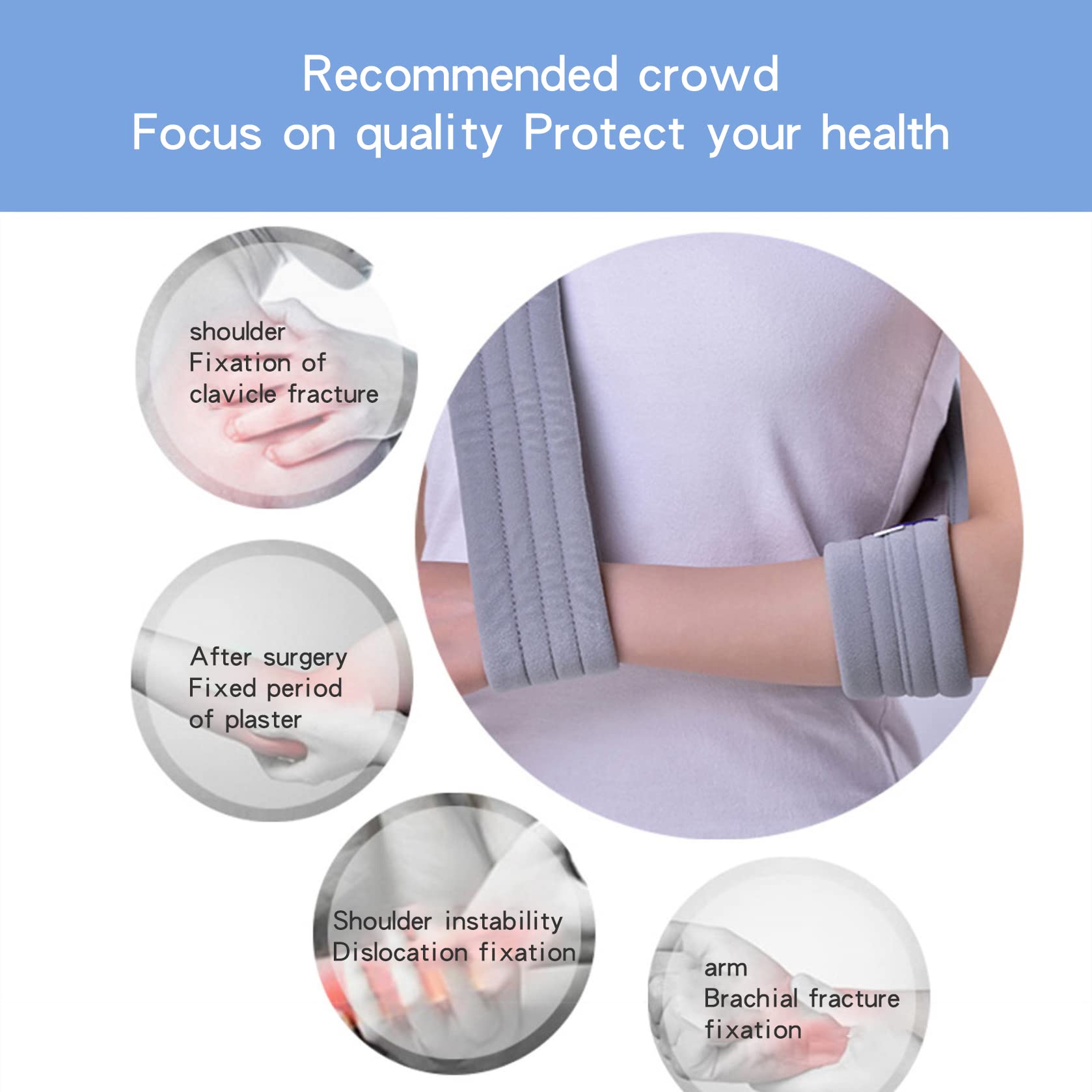 Adjustable Lightweight Arm Sling for Men & Women - Comfortable Left/Right Arm Support for Hand, Elbow Injuries (Black) - Ideal for Post-Surgery, Sports Injuries & Daily Recovery