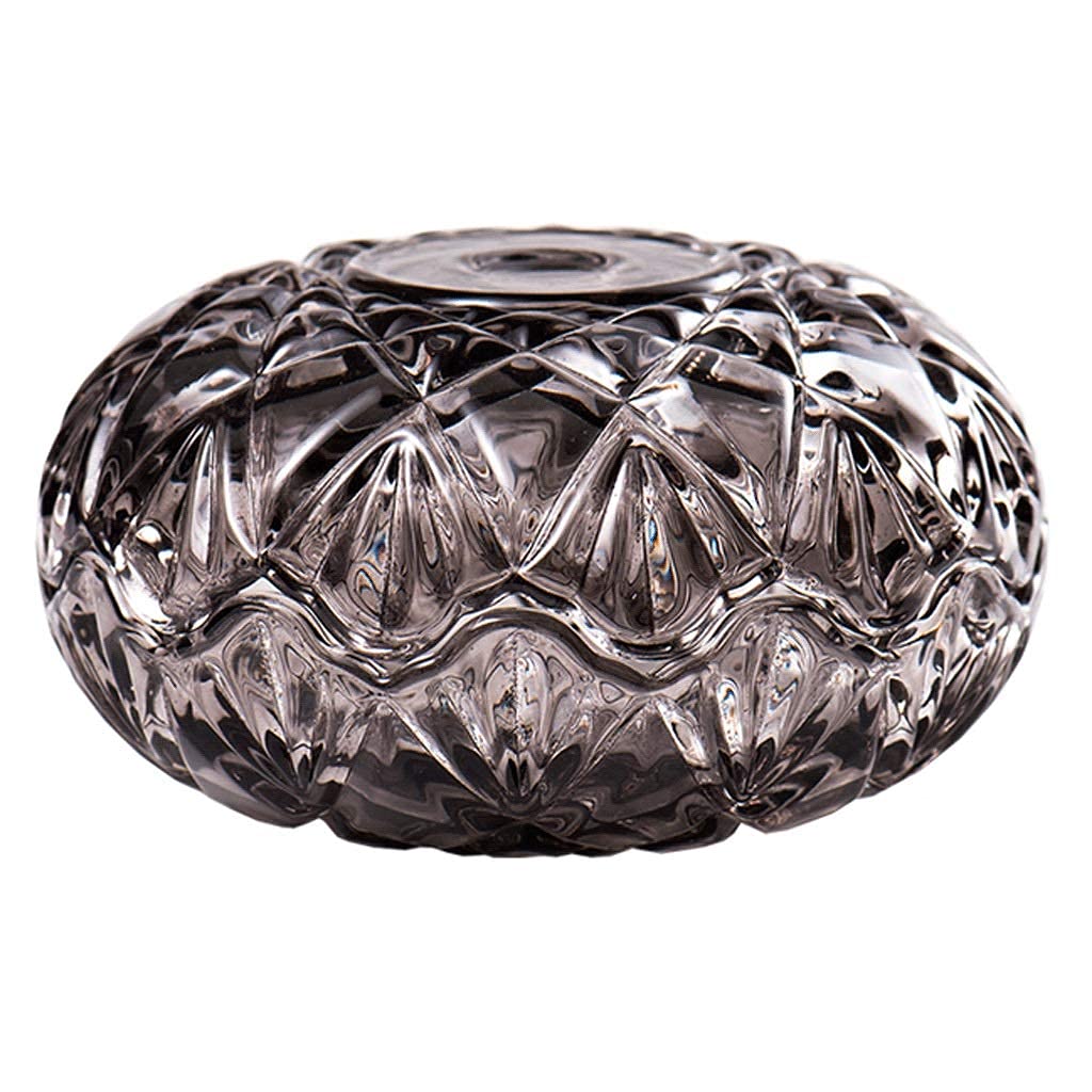 Vintage Glass Jewelry Box - Heart & Round Shaped Jewelry Organizer with Gray & Amber Tray for Bracelets, Rings, Necklaces - Perfect for Travel, Wedding Gifts & Vanity Decor
